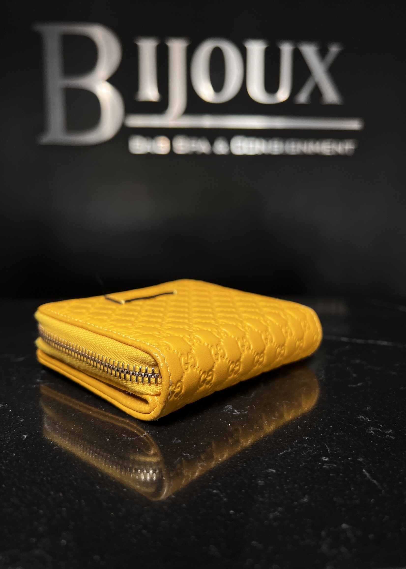 Gucci Gucci Microguccissima Compact Yellow Wallet