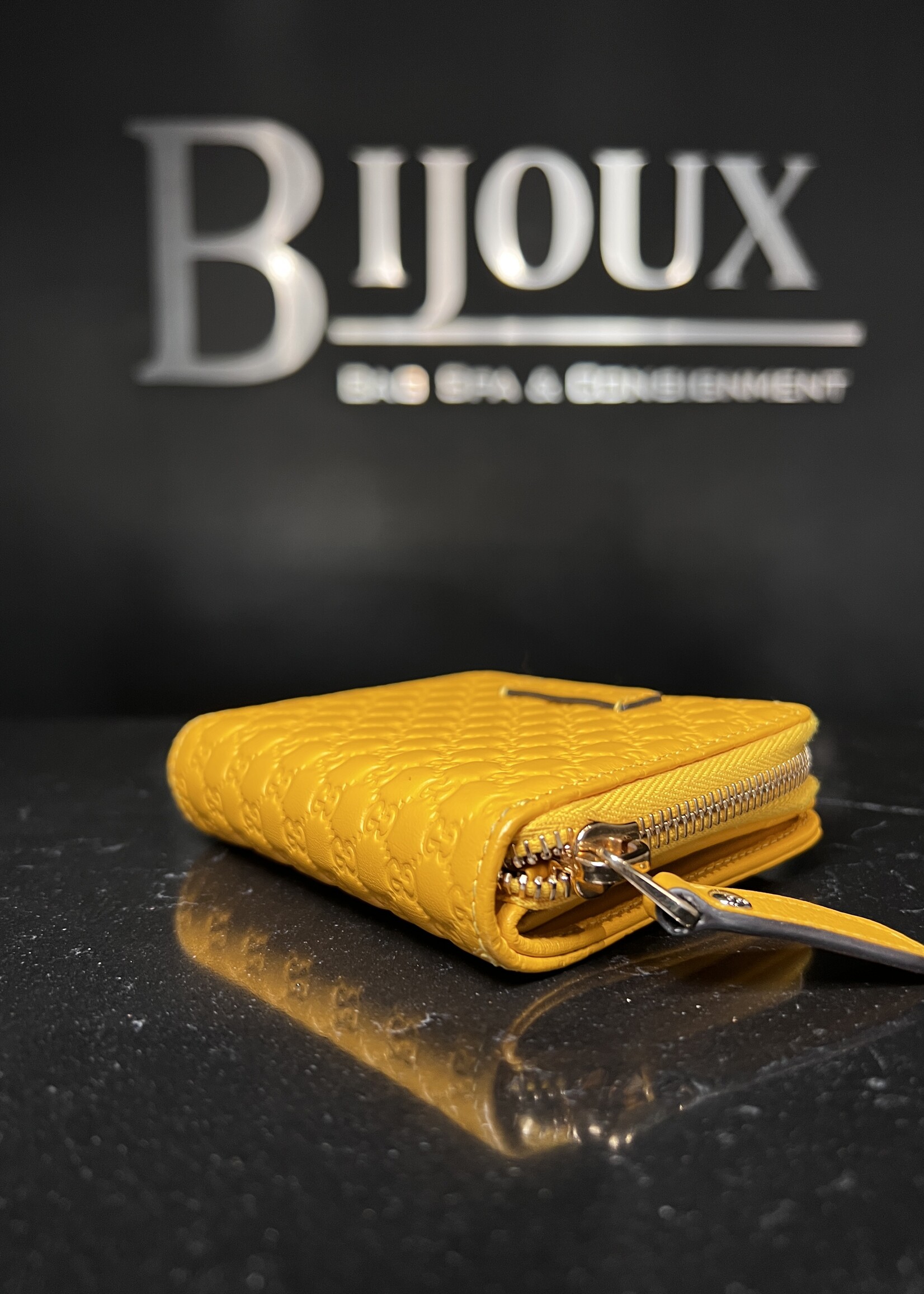 Gucci Gucci Microguccissima Compact Yellow Wallet
