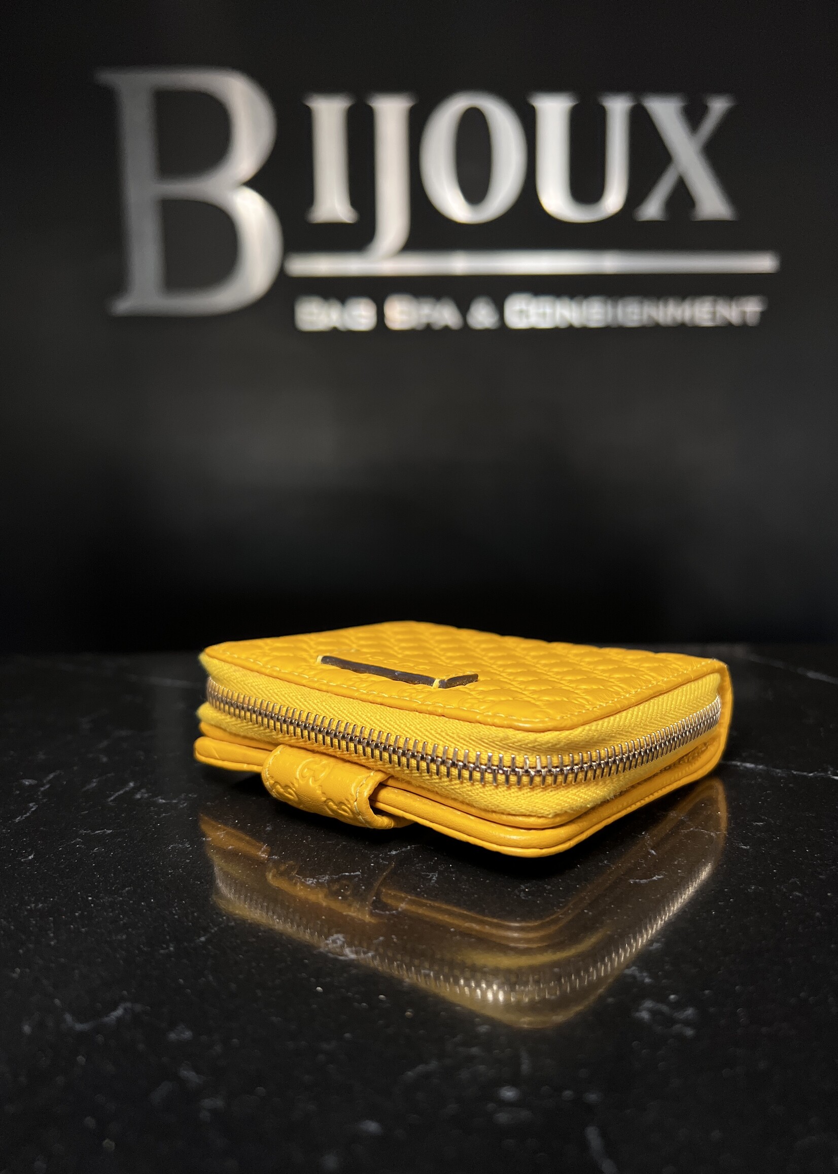 Gucci Gucci Microguccissima Compact Yellow Wallet