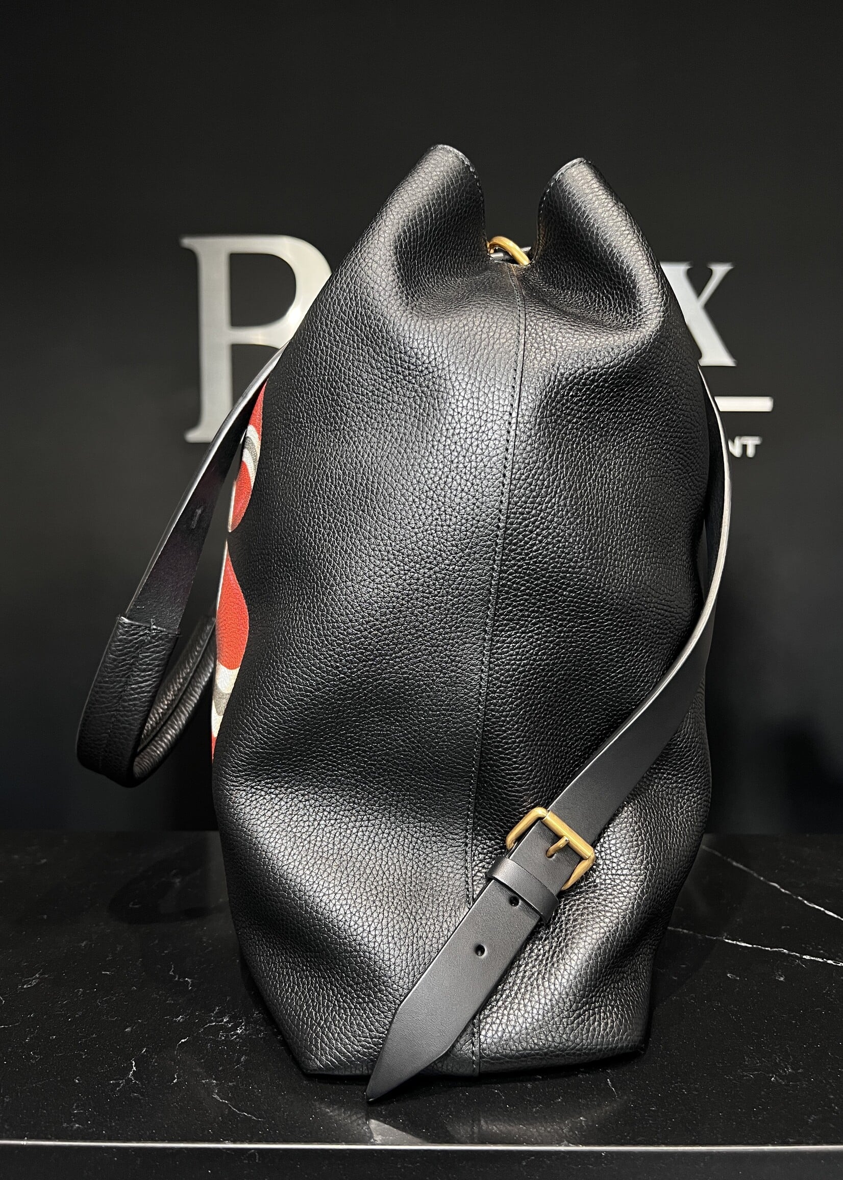 Gucci Gucci Kingsnake Print Leather Backpack