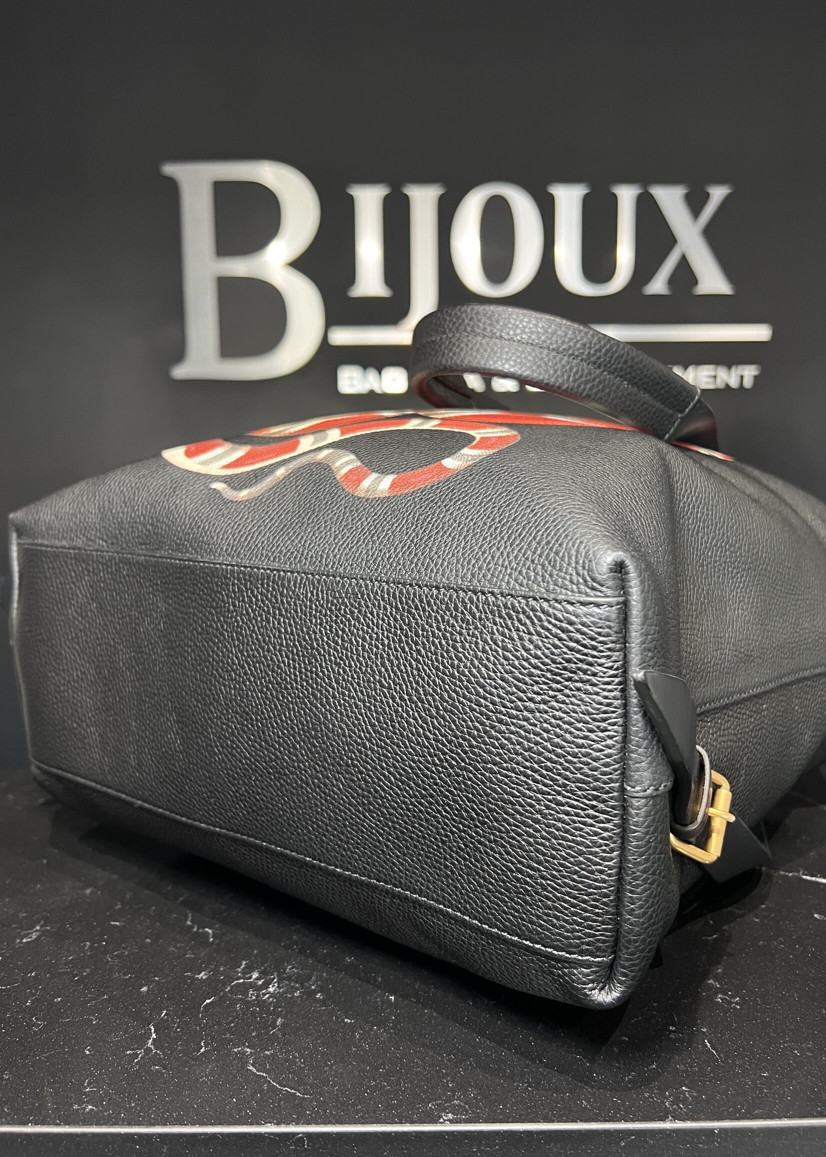 Gucci Gucci Kingsnake Print Leather Backpack