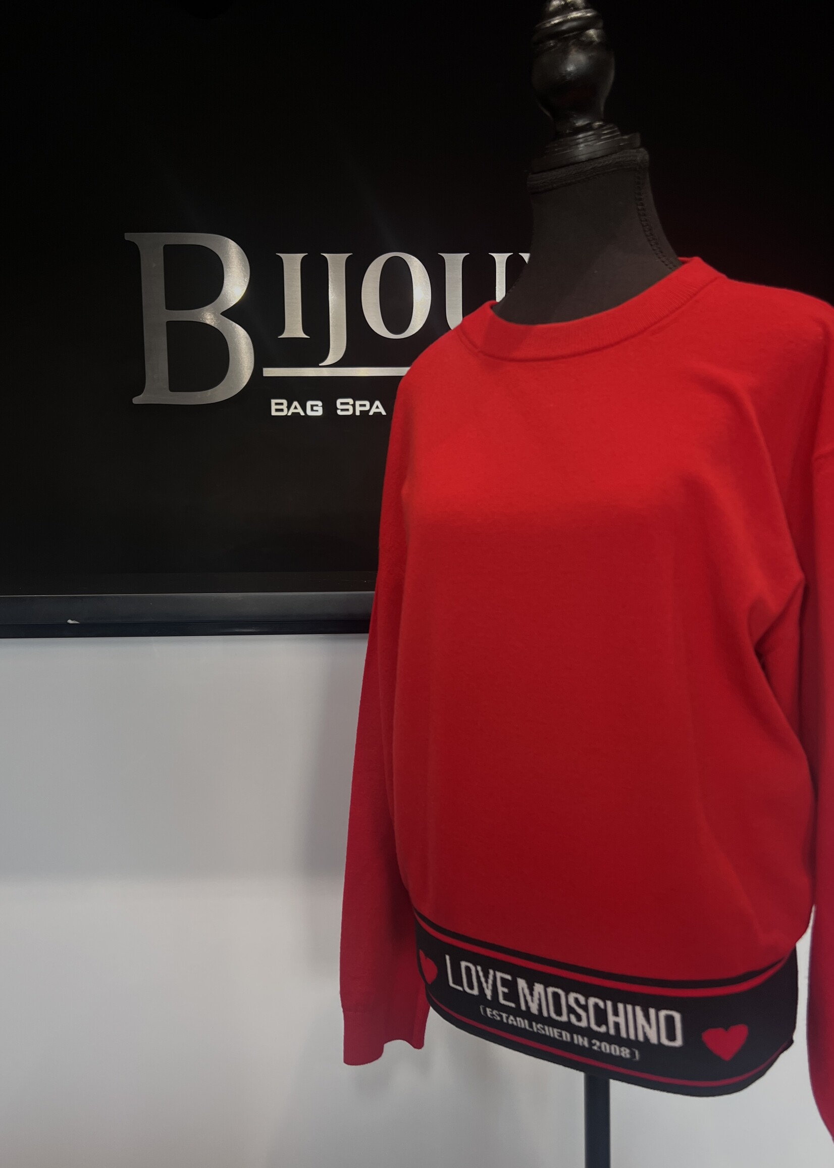 Moschino Red Love Crewneck - L