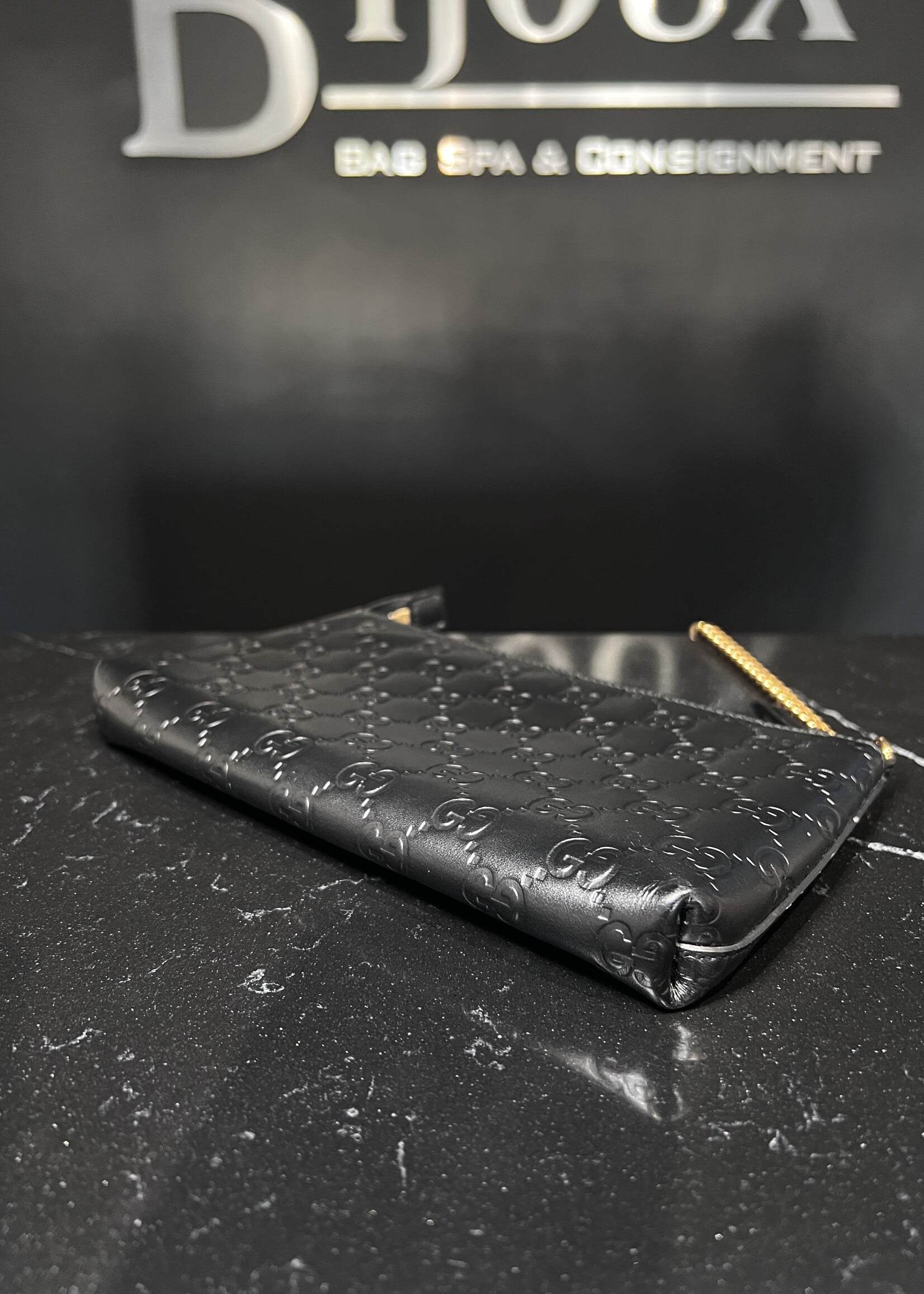 Gucci Gucci GG Signature Chain Wrist Wallet