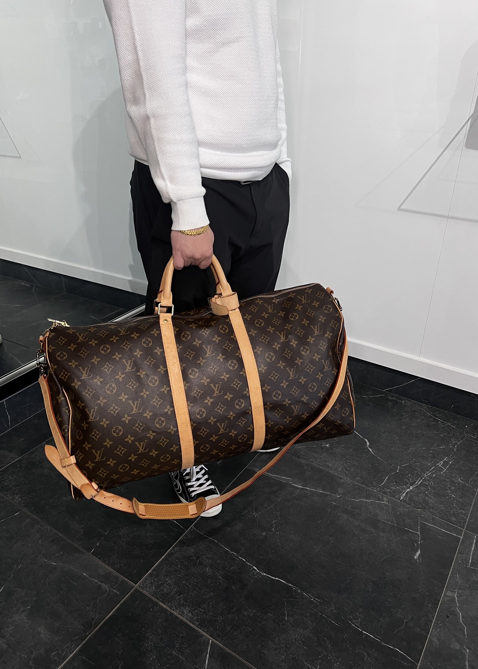 Louis Vuitton Louis Vuitton Keepall 60 Monogram Bandouliere