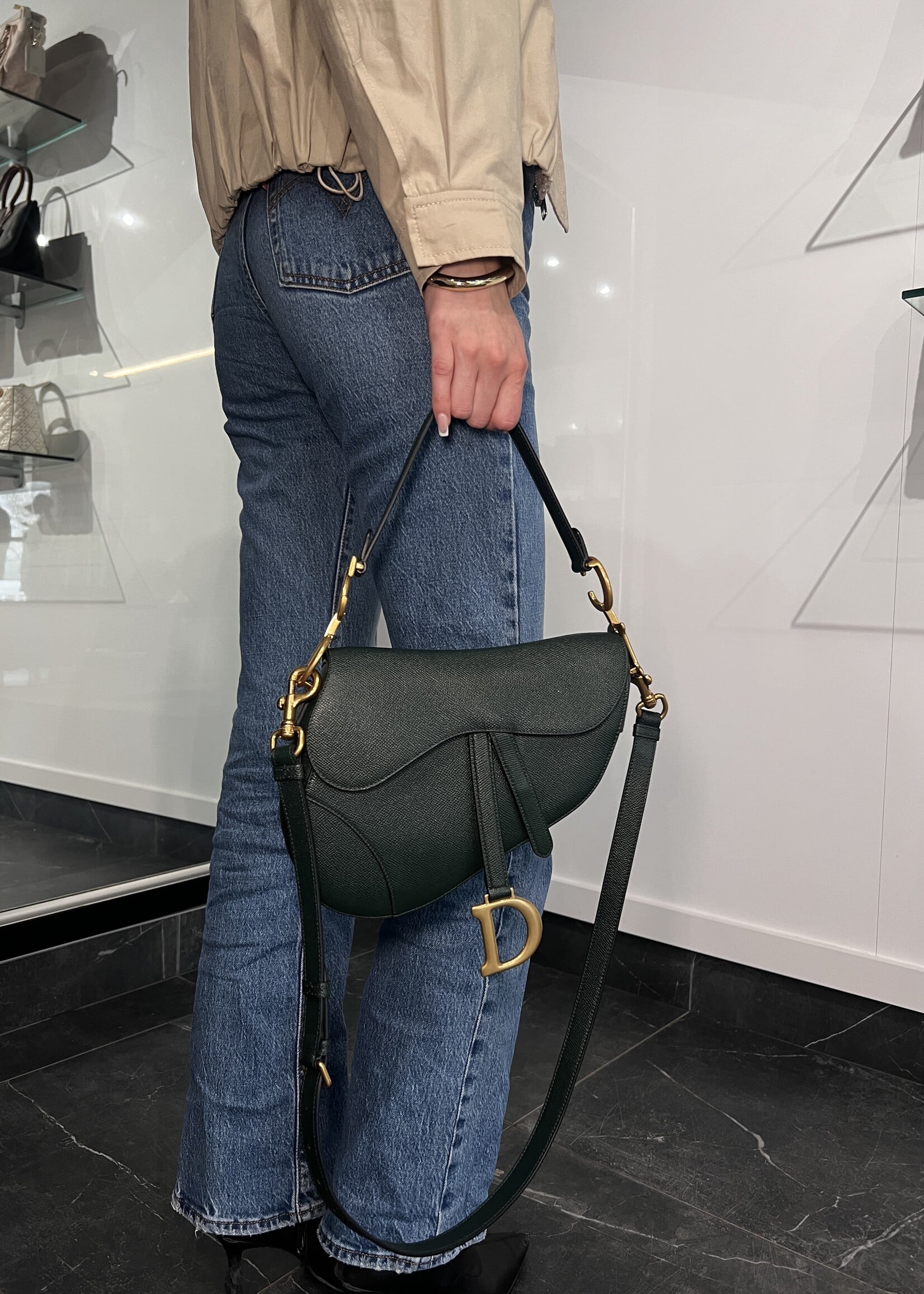 Christian Dior Christian Dior Green Saddle