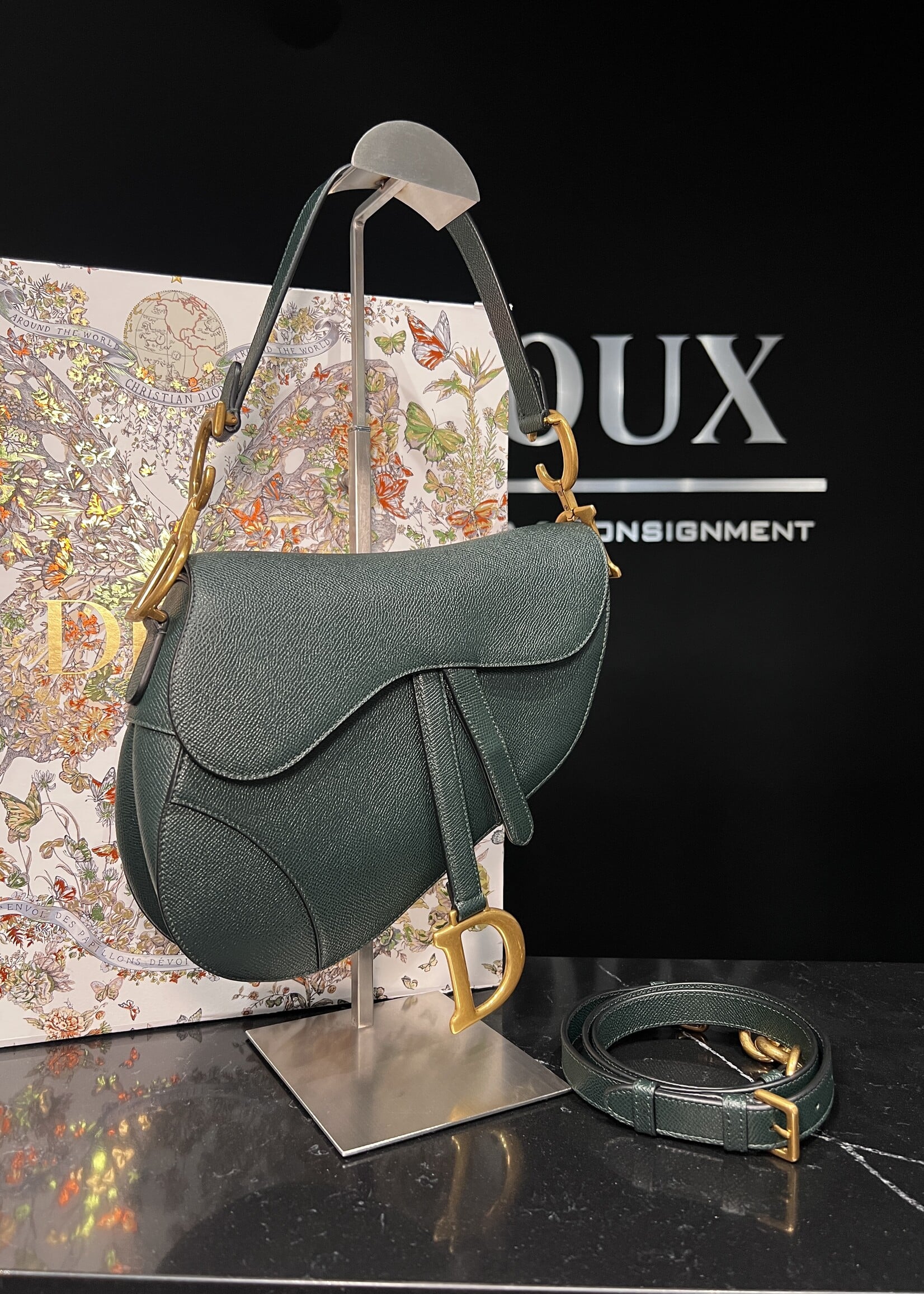 Christian Dior Christian Dior Green Saddle