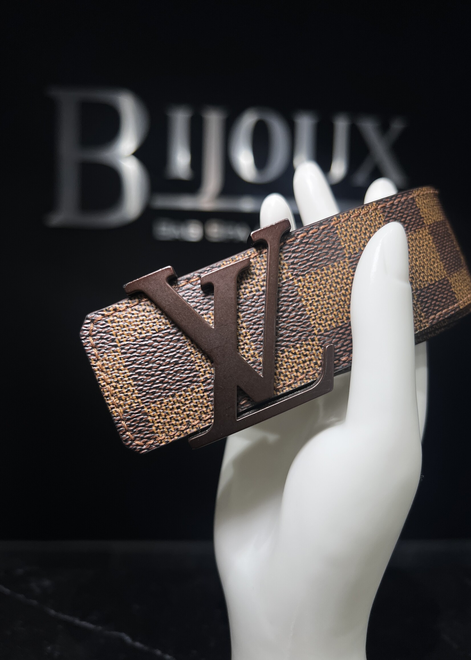 Louis Vuitton Louis Vuitton Damier Ebene LV Initials Belt - 90