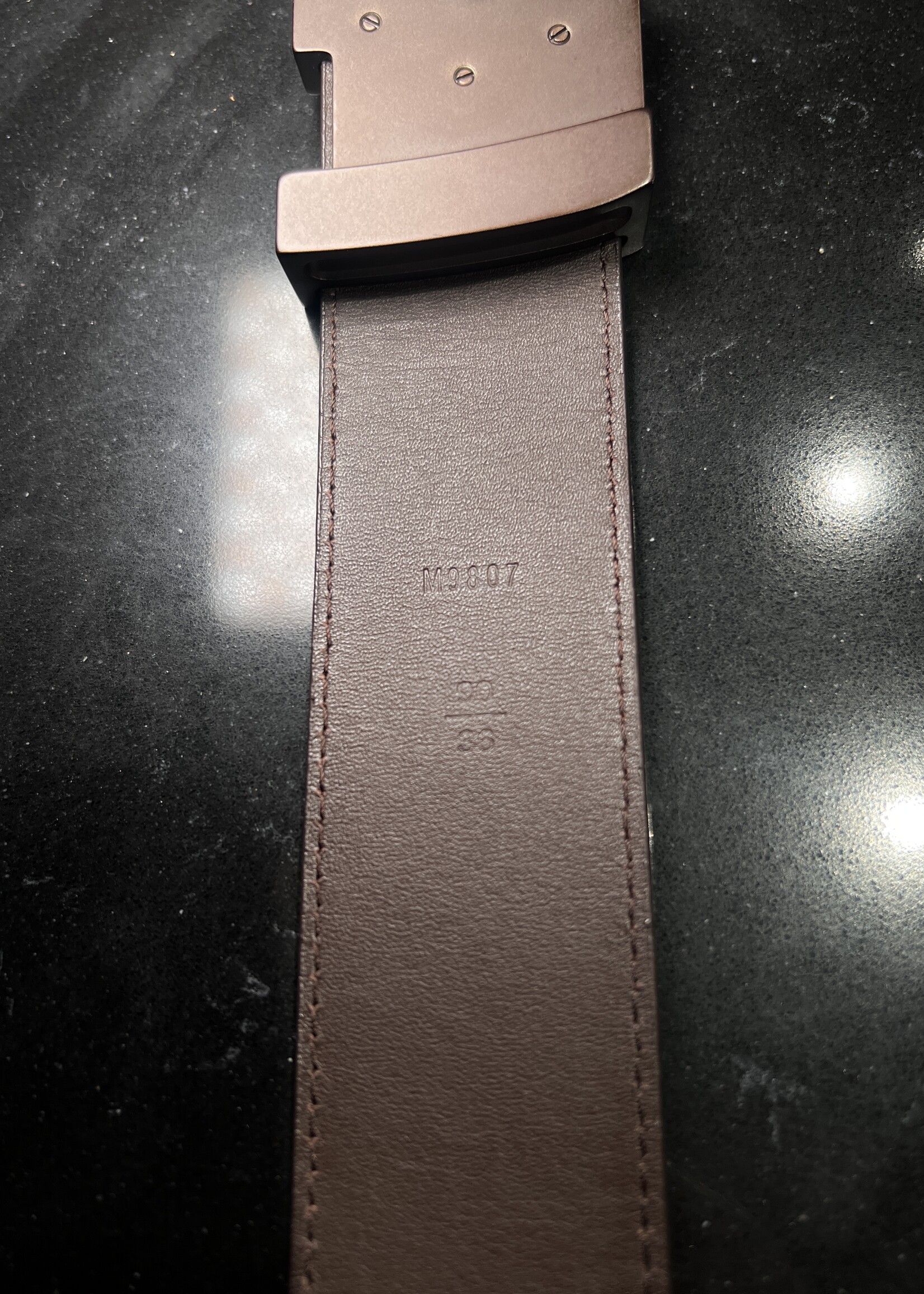 Louis Vuitton Louis Vuitton Damier Ebene LV Initials Belt - 90
