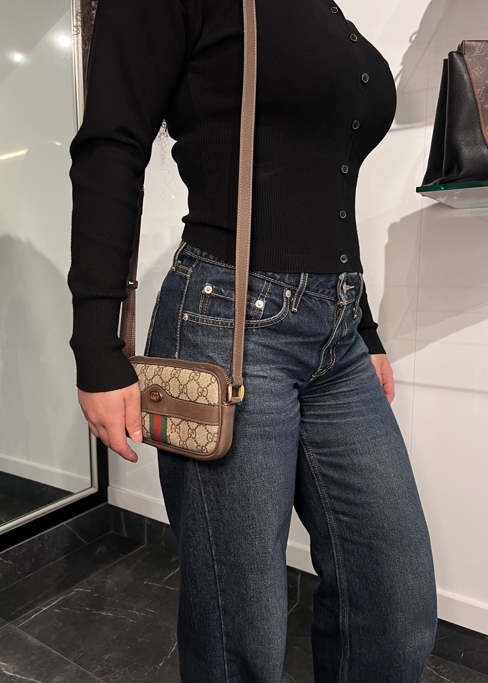 Gucci Gucci GG Supreme Mini Ophidia Crossbody