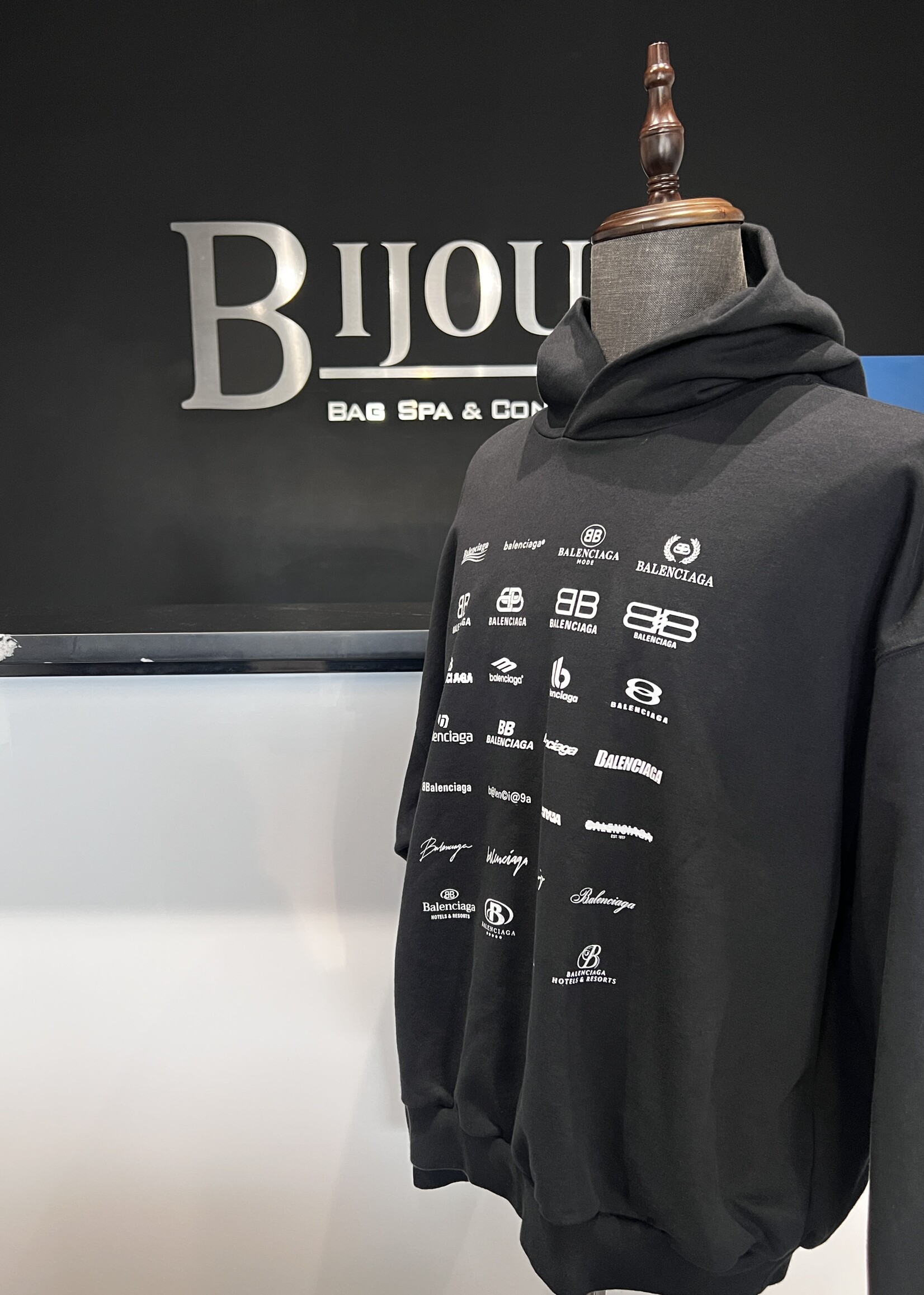 Balenciaga Balenciaga Archives Logos Hoodie - M