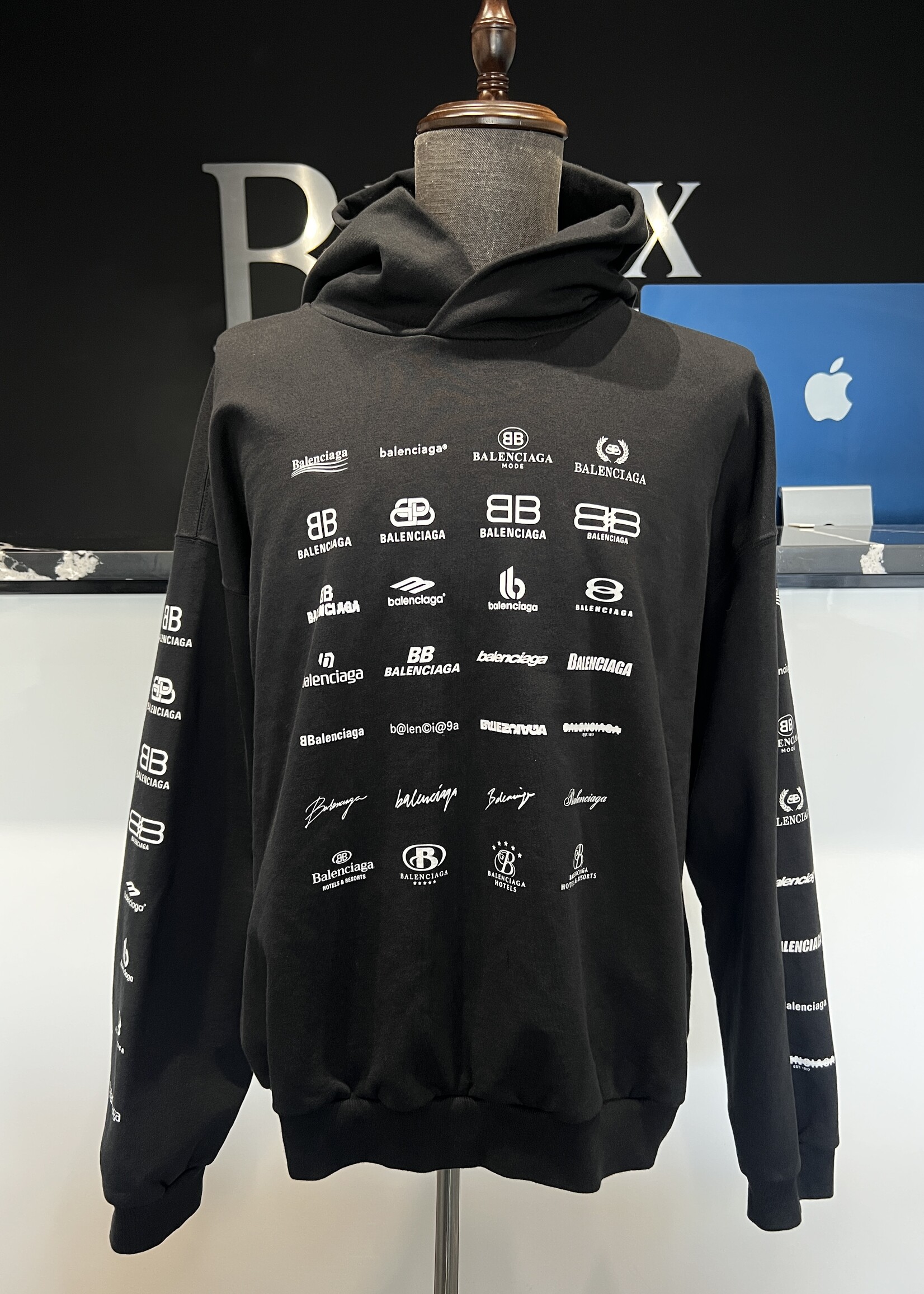 Balenciaga Balenciaga Archives Logos Hoodie - M
