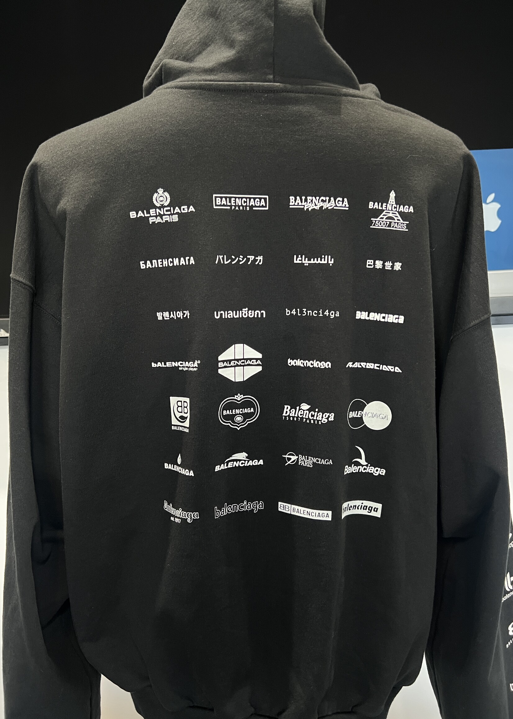 Balenciaga Balenciaga Archives Logos Hoodie - M