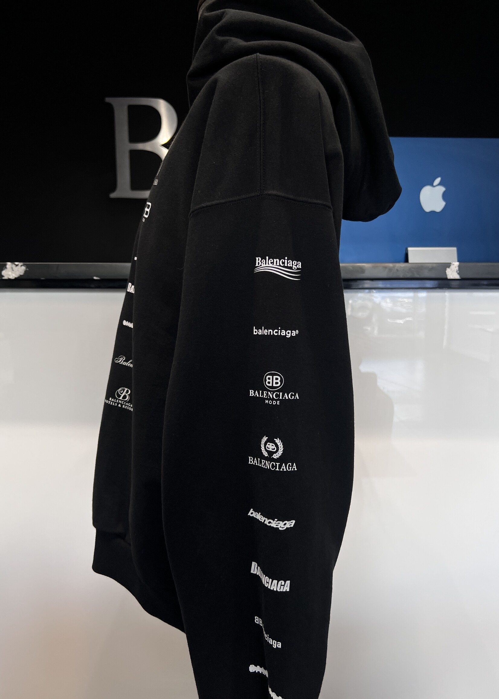 Balenciaga Balenciaga Archives Logos Hoodie - M