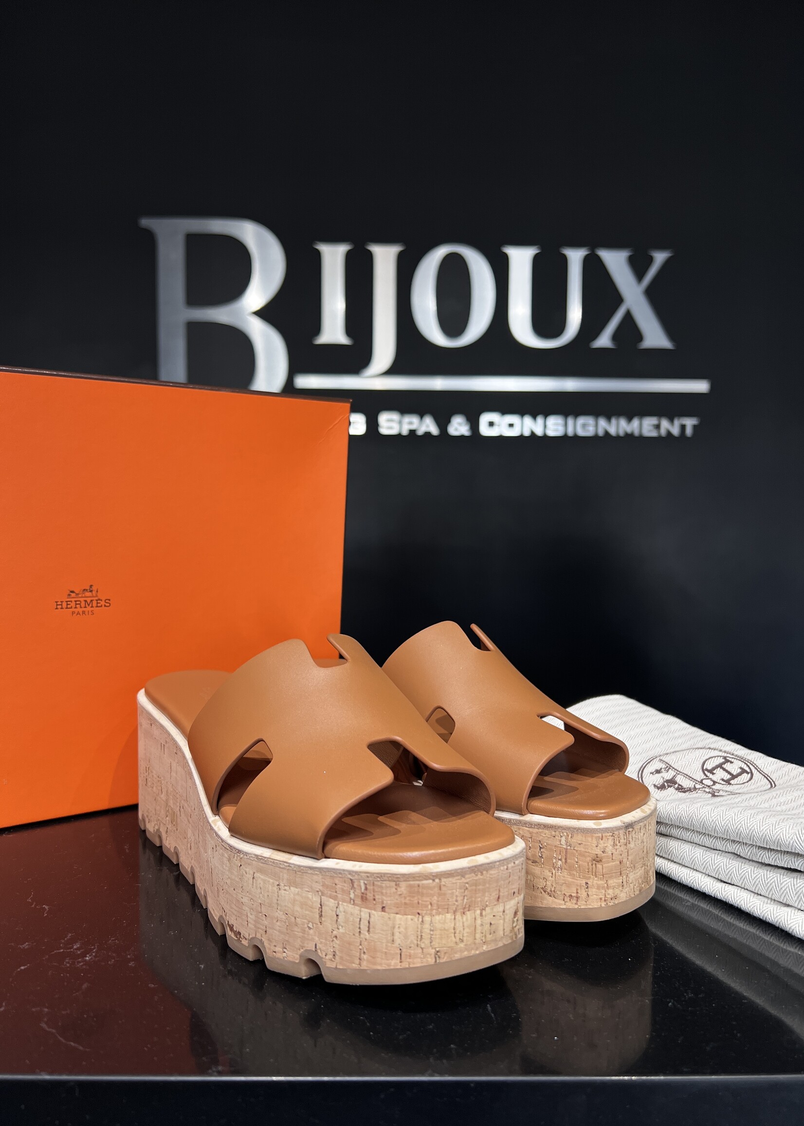 Hermes Hermes Eze Platform Sandals - 40