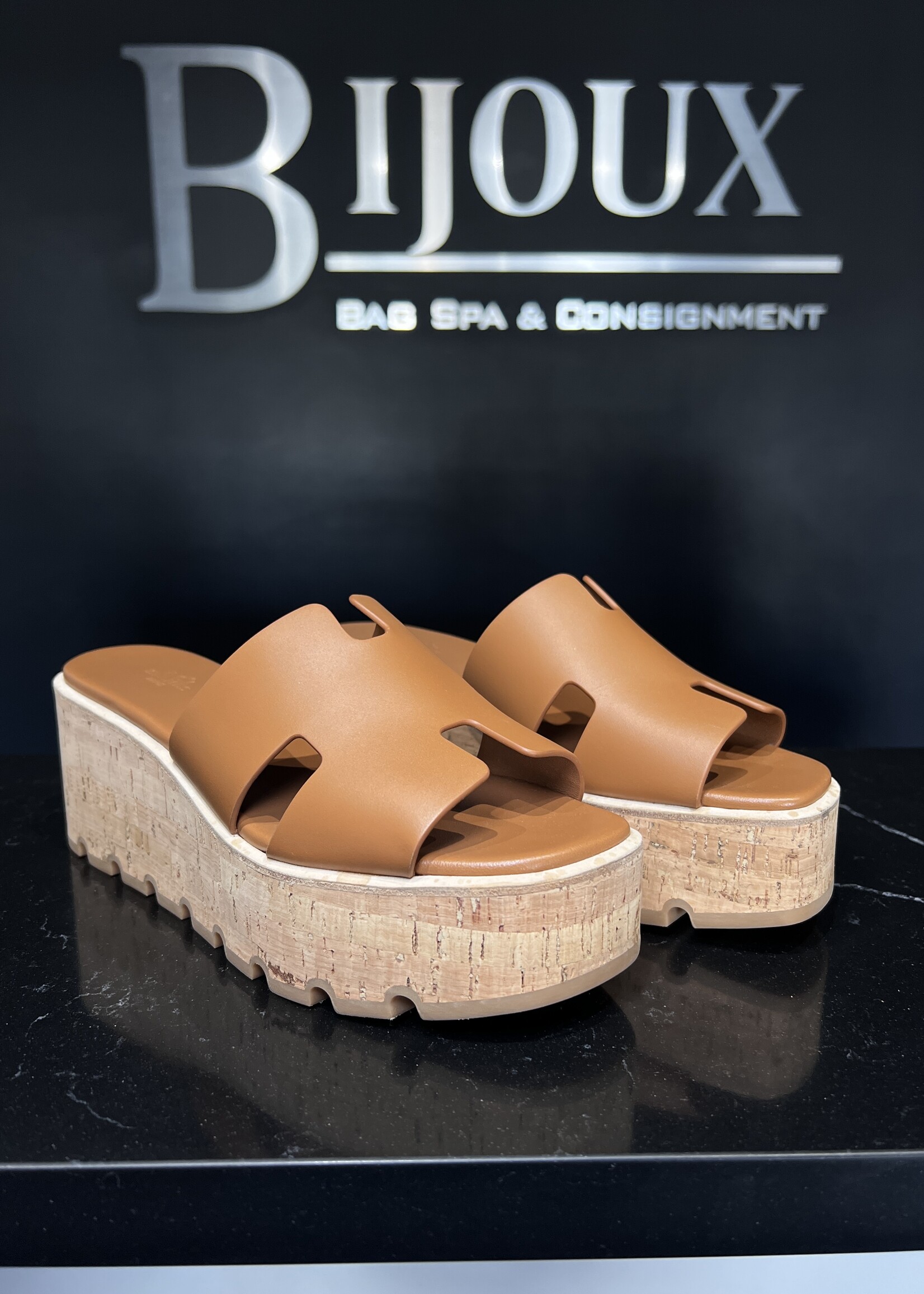 Hermes Hermes Eze Platform Sandals - 40