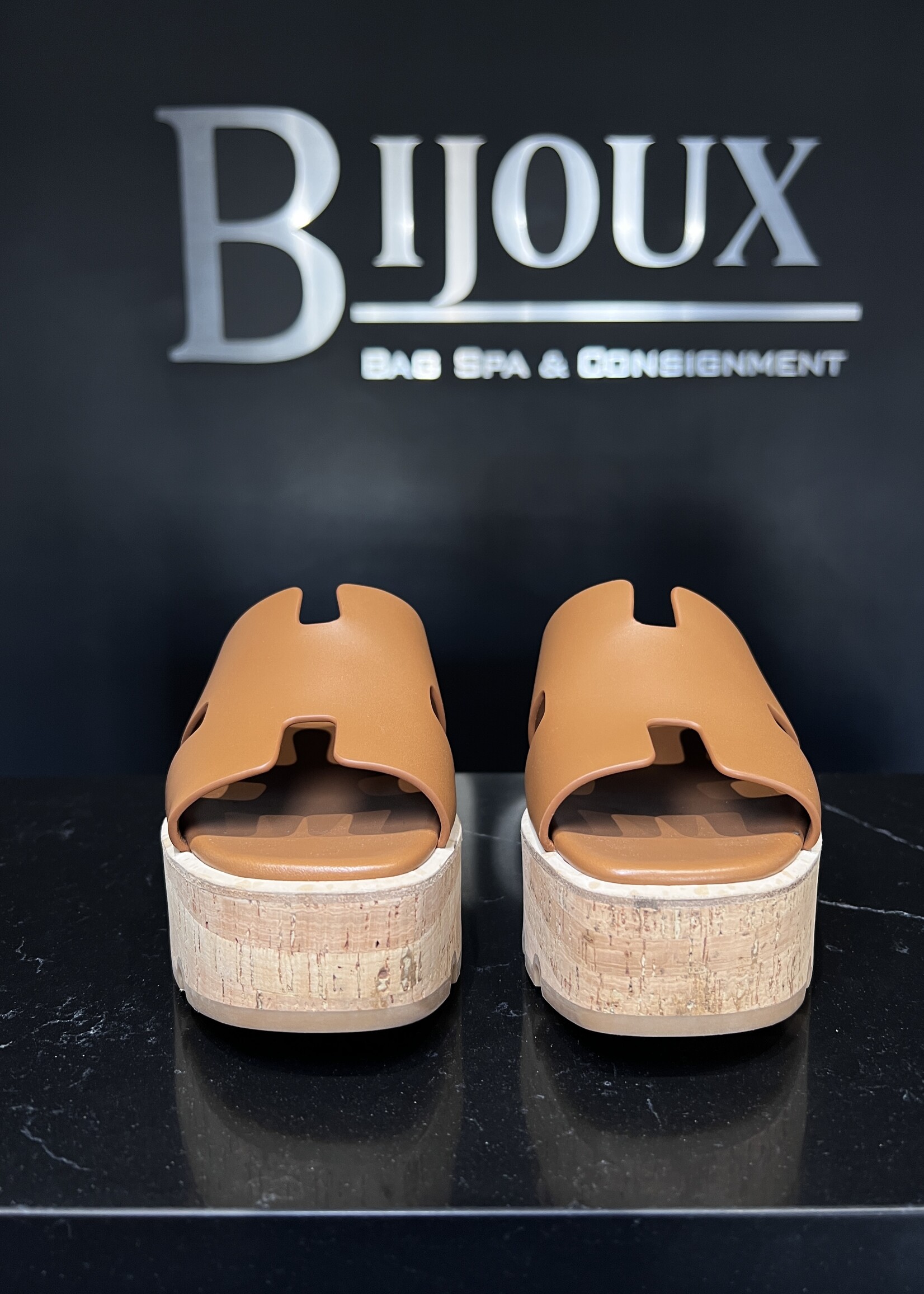 Hermes Hermes Eze Platform Sandals - 40
