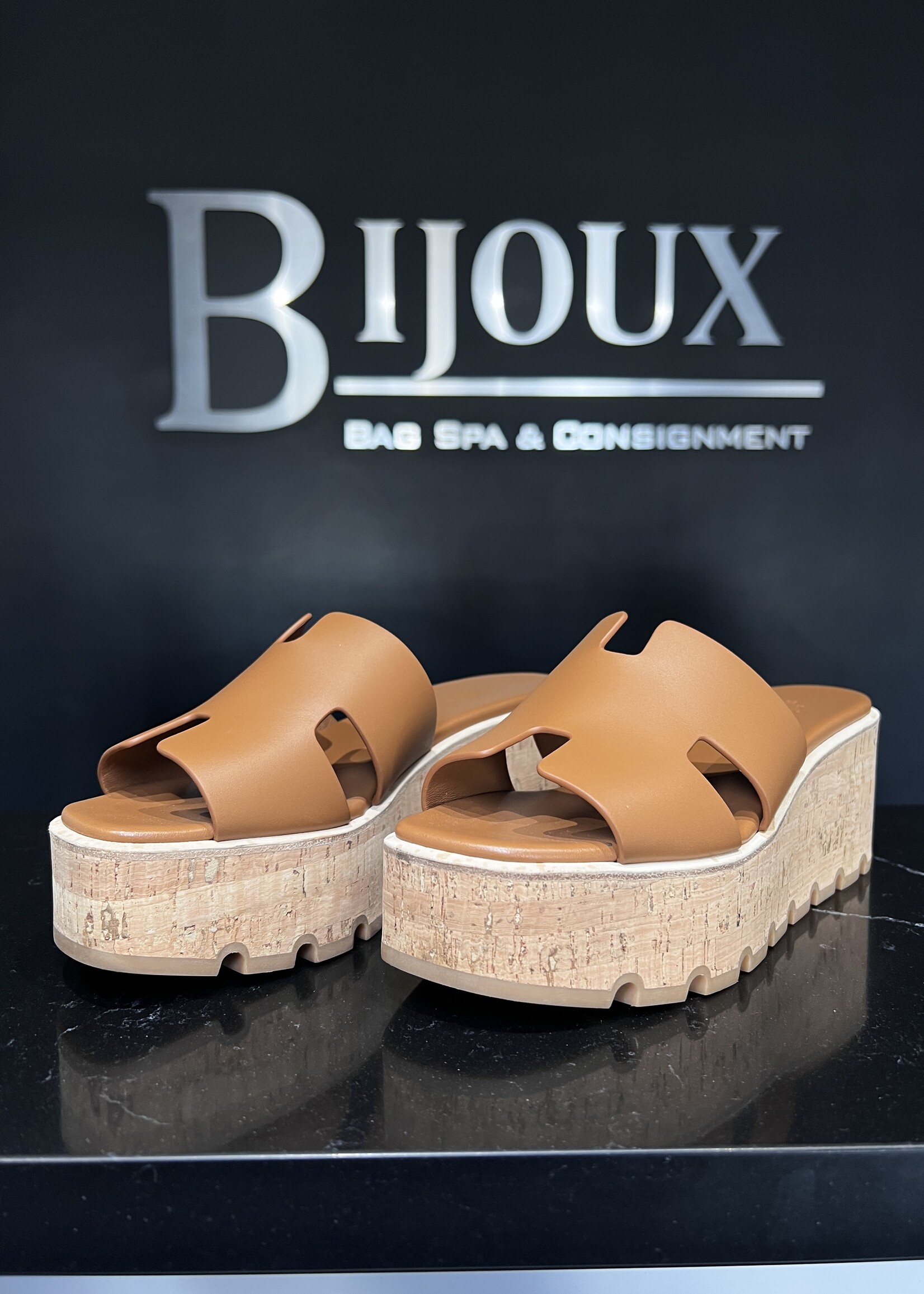 Hermes Hermes Eze Platform Sandals - 40