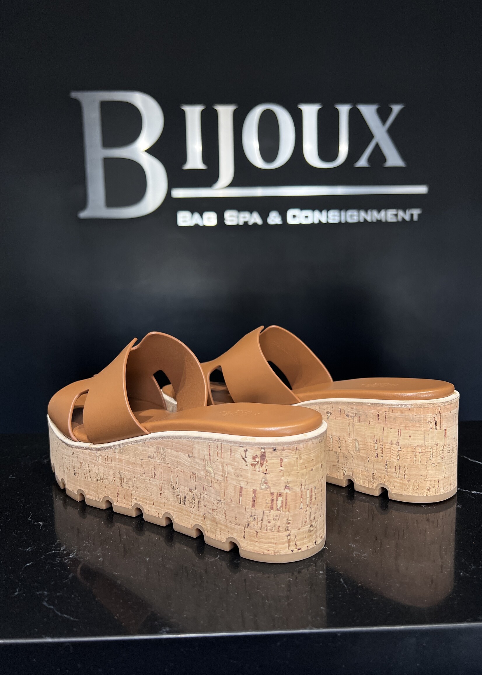 Hermes Hermes Eze Platform Sandals - 40