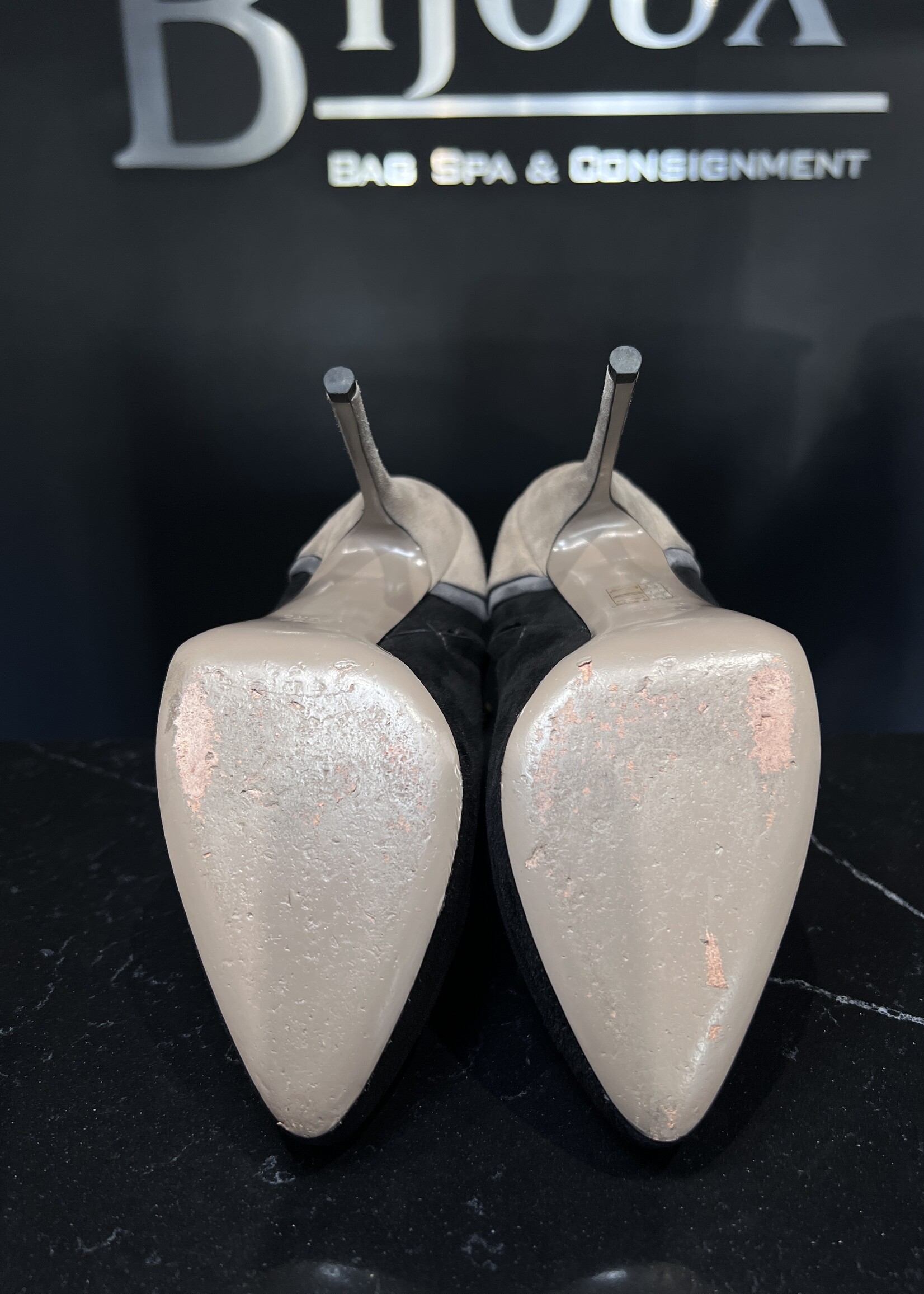 Gucci Gucci Black Suede Stiletto Ankle Heels - 38.5