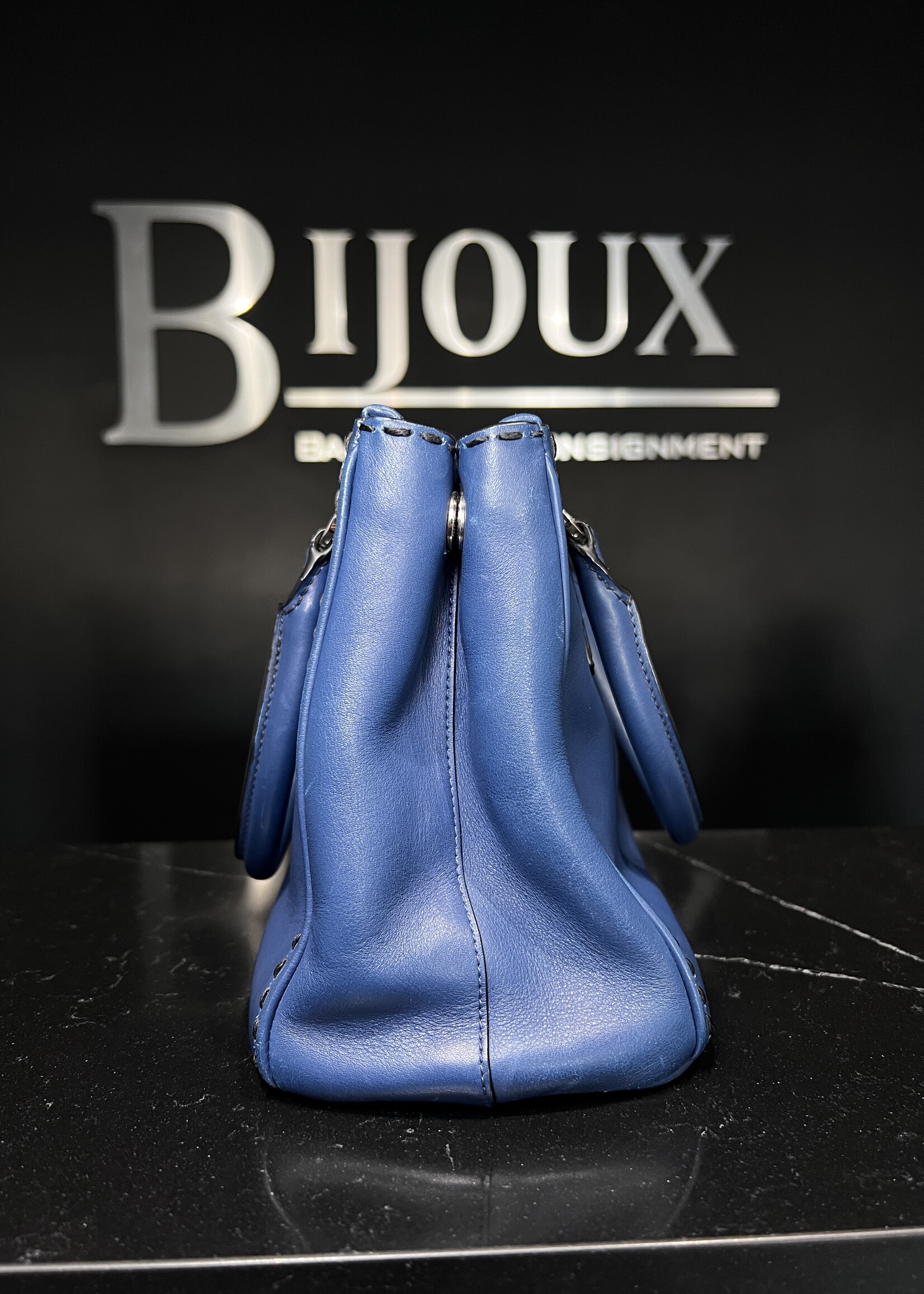 Prada Prada Galleria Bluette Double Zip Tote