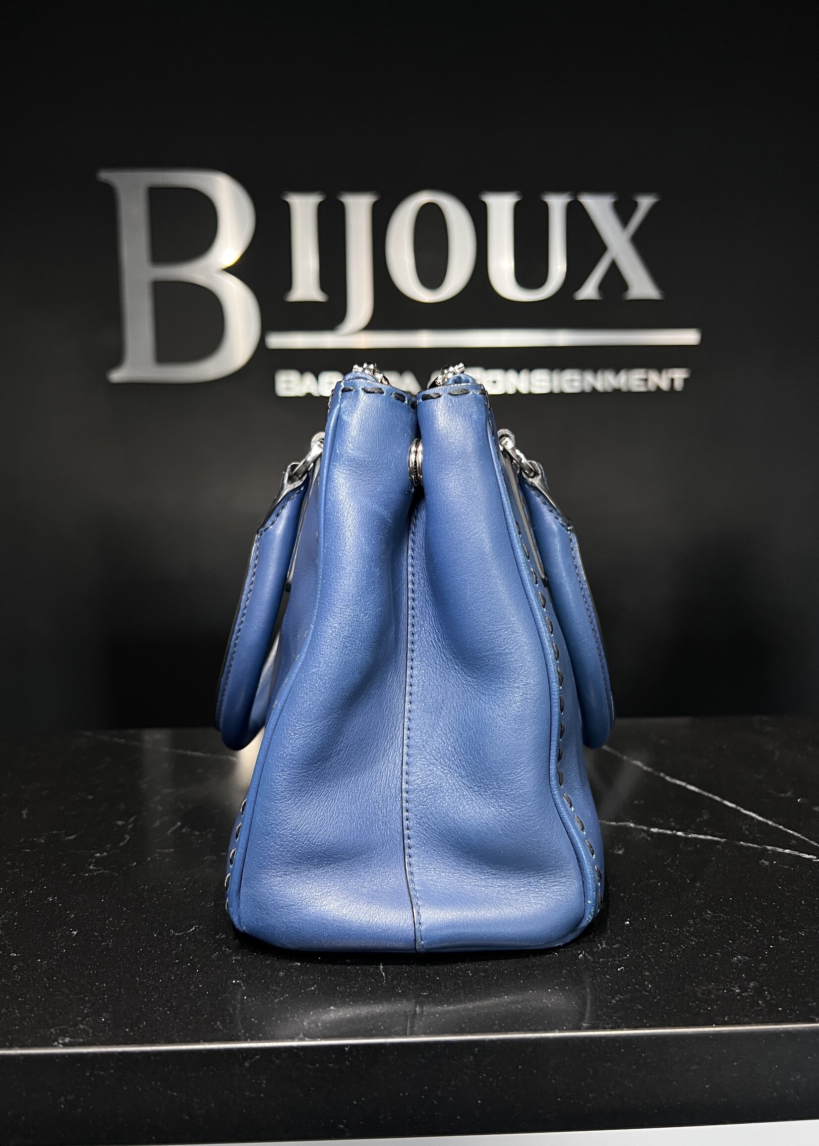 Prada Prada Galleria Bluette Double Zip Tote