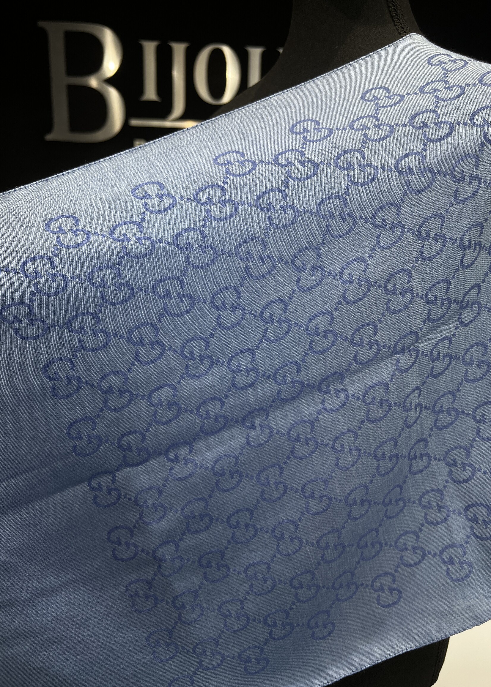 Gucci Gucci GG Blue Scarf