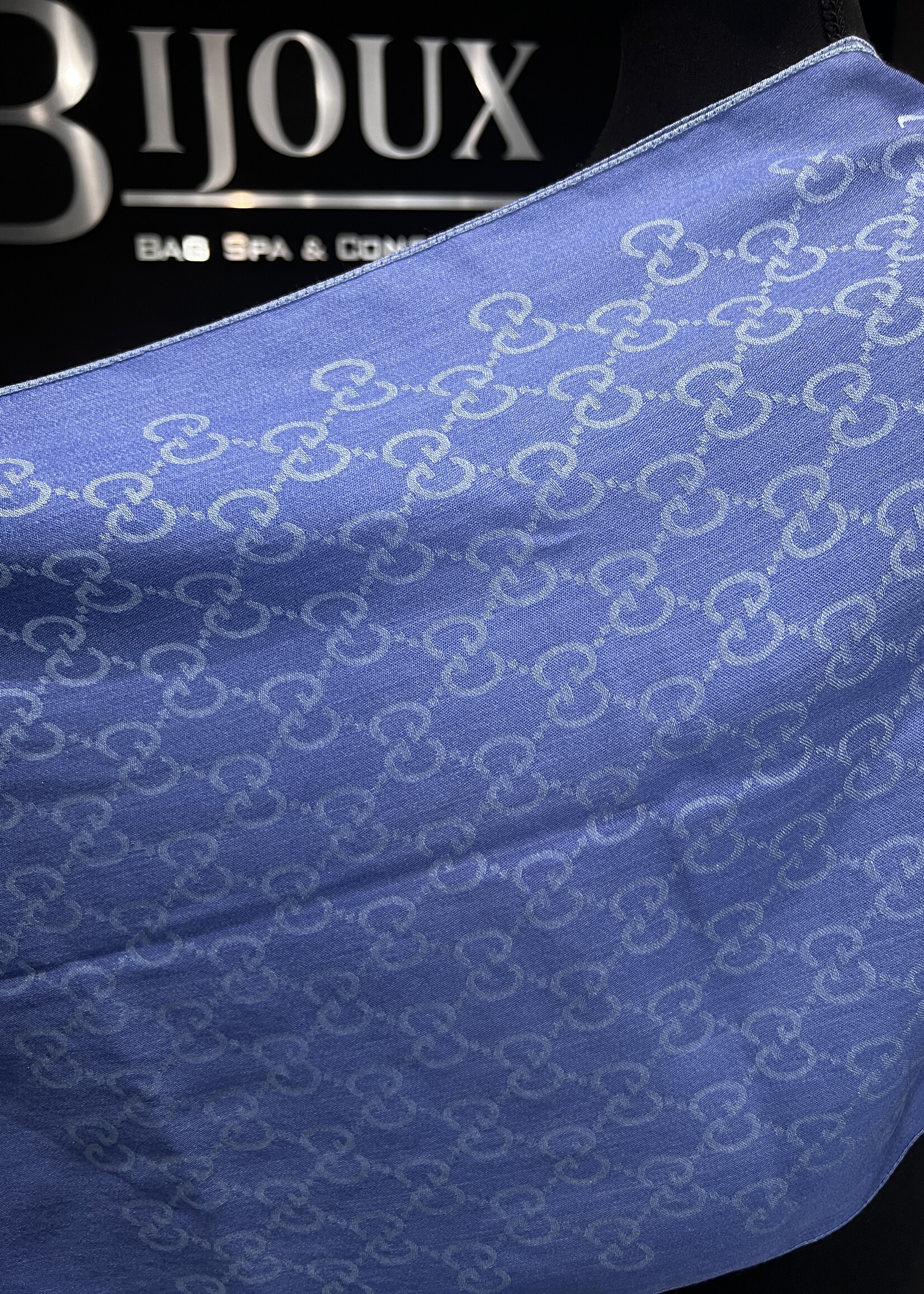 Gucci Gucci GG Blue Scarf