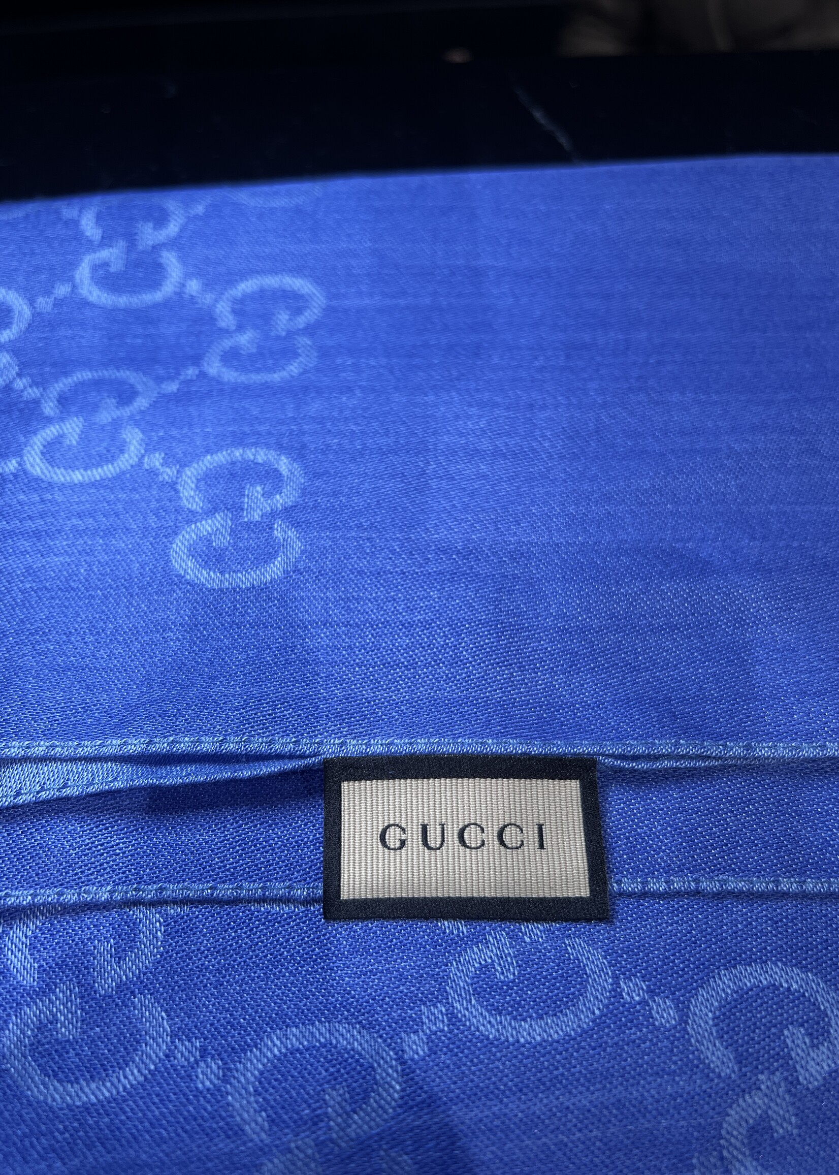 Gucci Gucci GG Blue Scarf