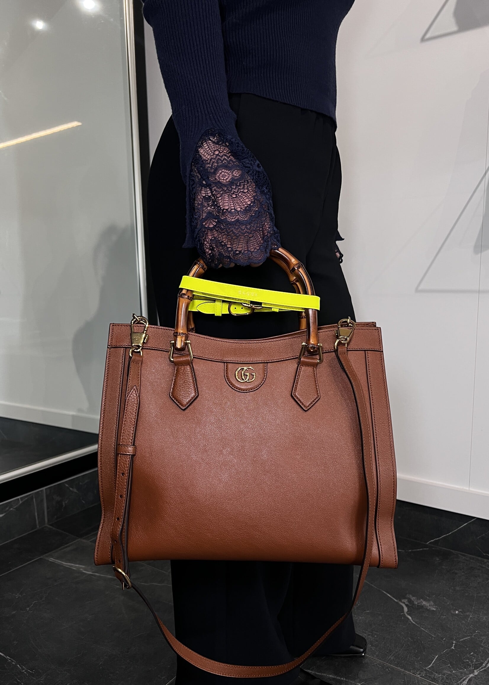 Gucci Gucci Diana Large Bamboo Top Handle Tote