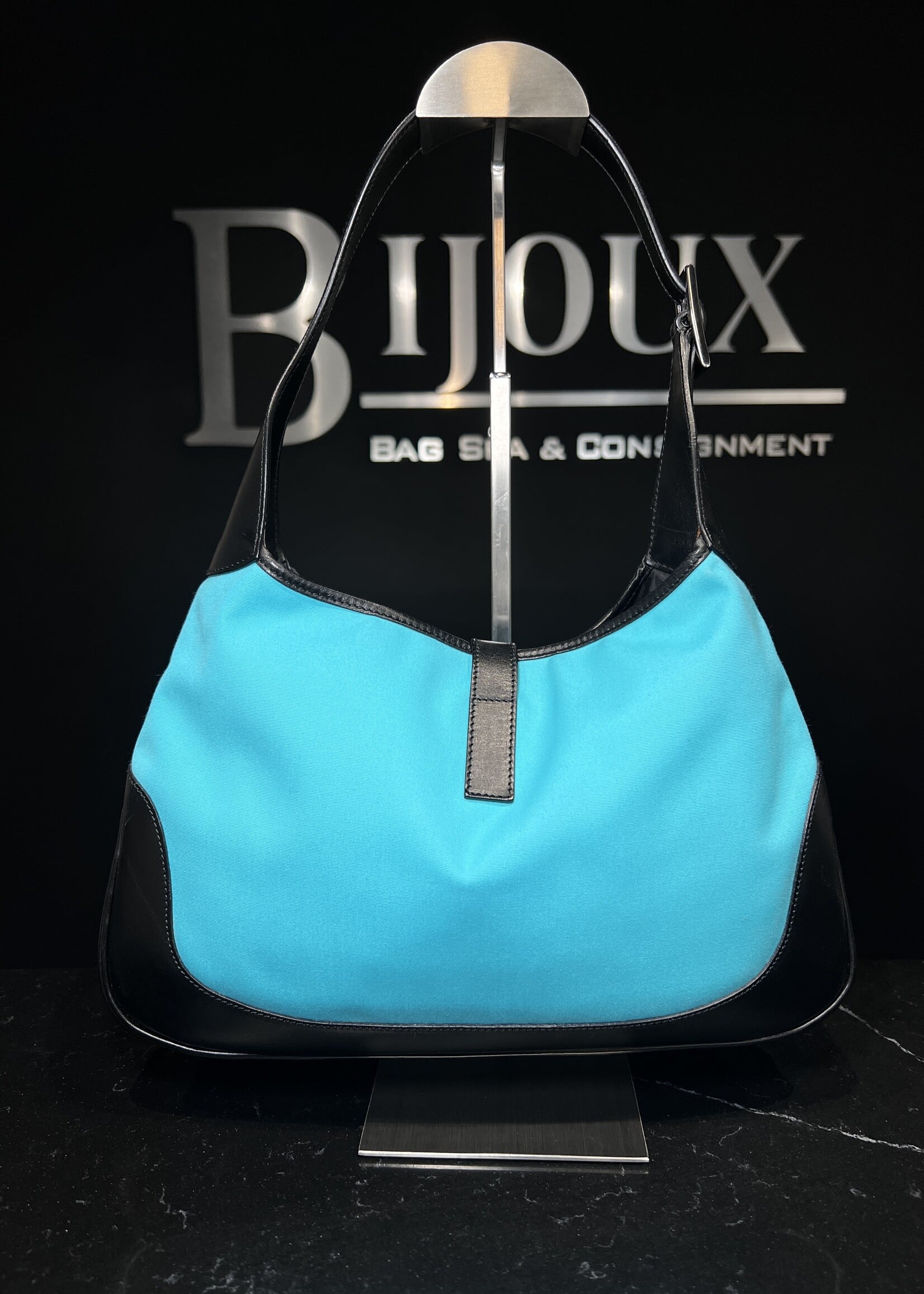 Gucci Gucci Jackie Teal Cloth Shoulder