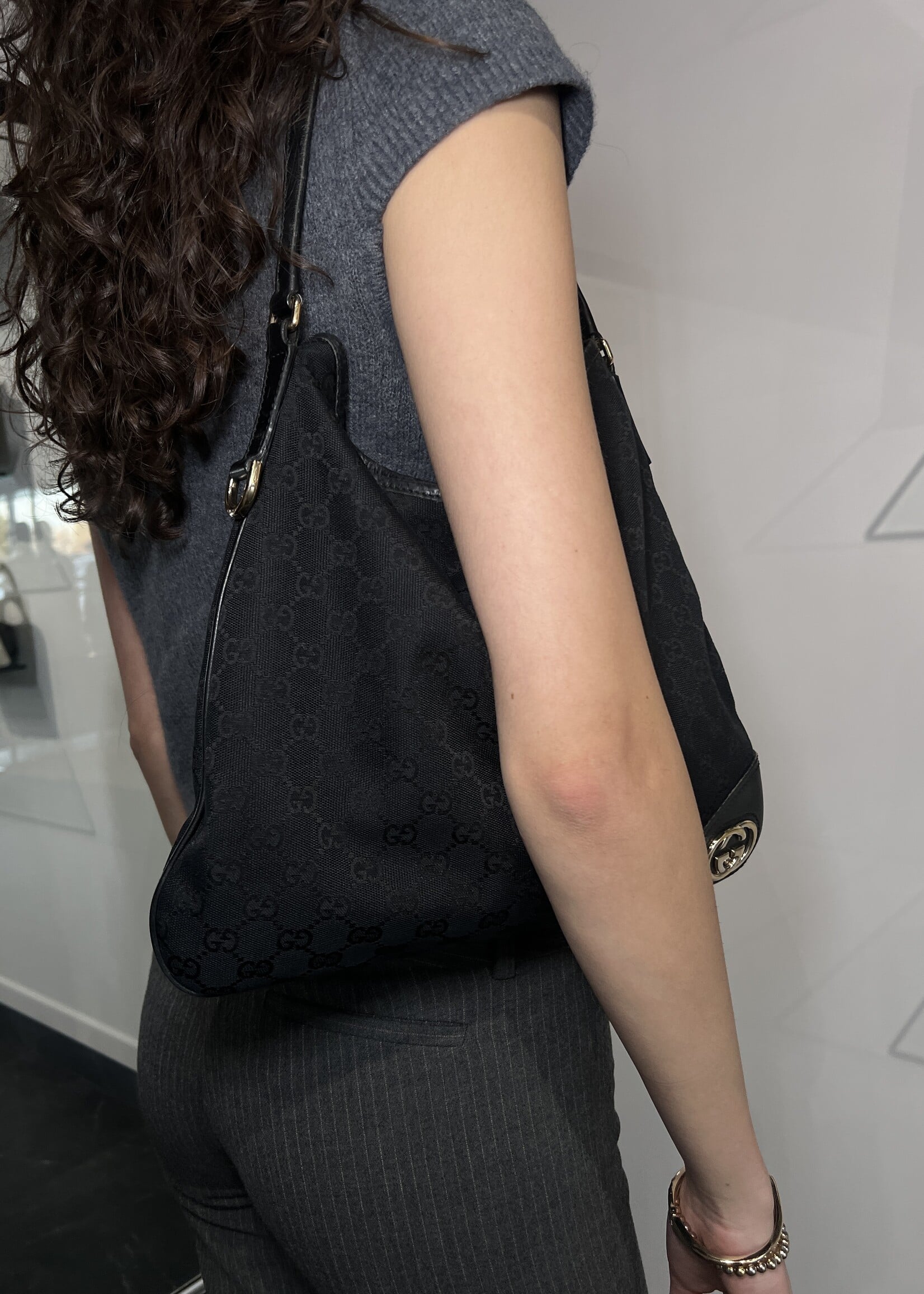 Gucci Gucci GG Canvas New Brit Hobo Shoulder