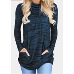 Blue Cowl Neck Sweater S