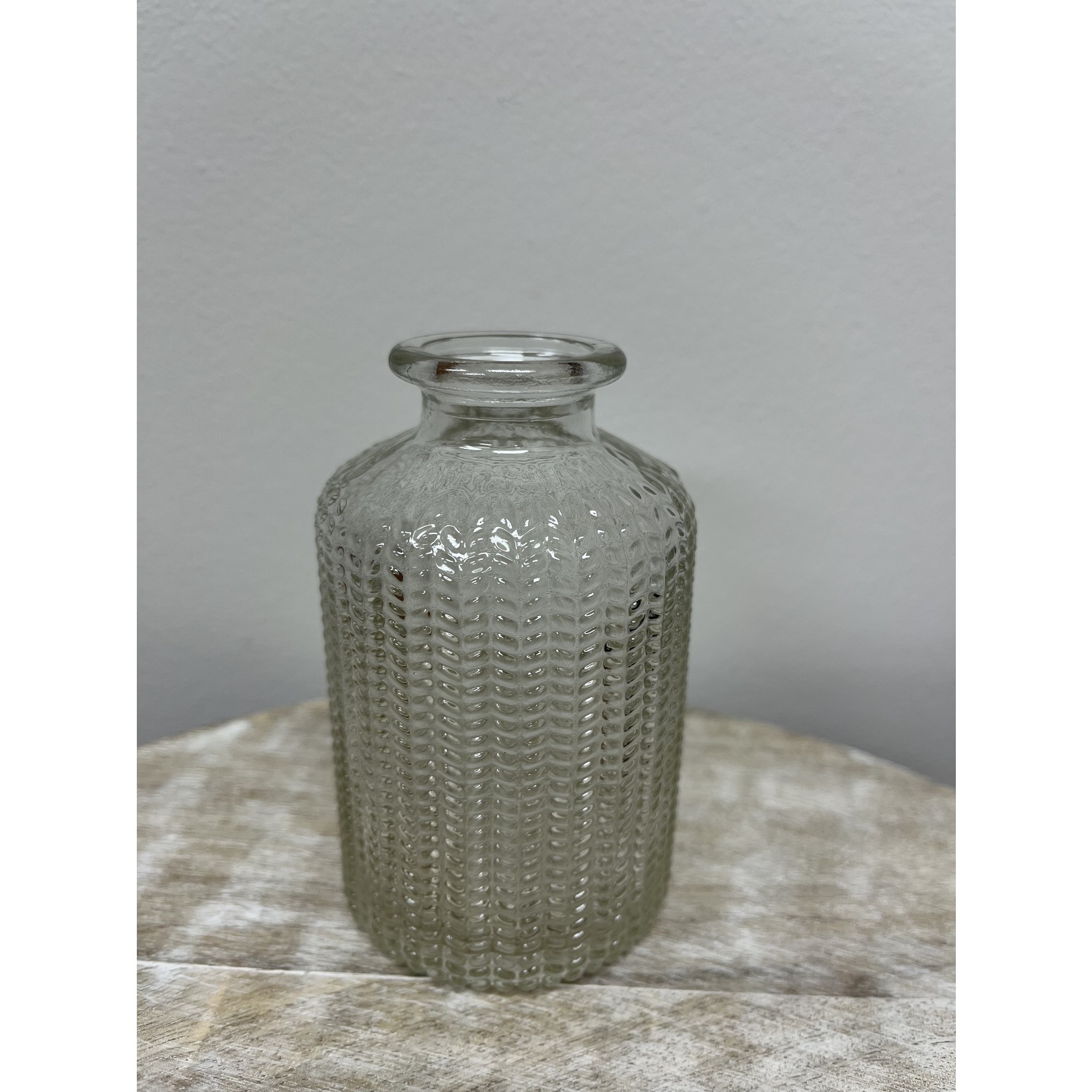 4" Clear Glass Bottle  #4058