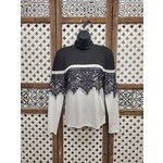 Black And White Mid Lace Top S