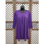 Purple Flowy Top With Pockets S