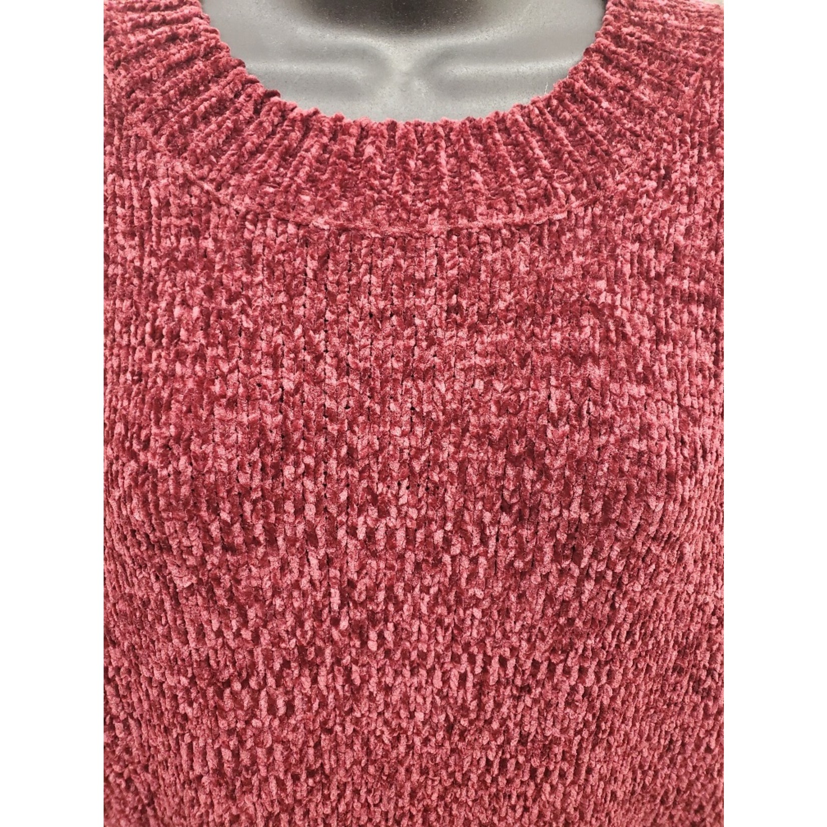Dark Cherry Knit Sweater L 9063