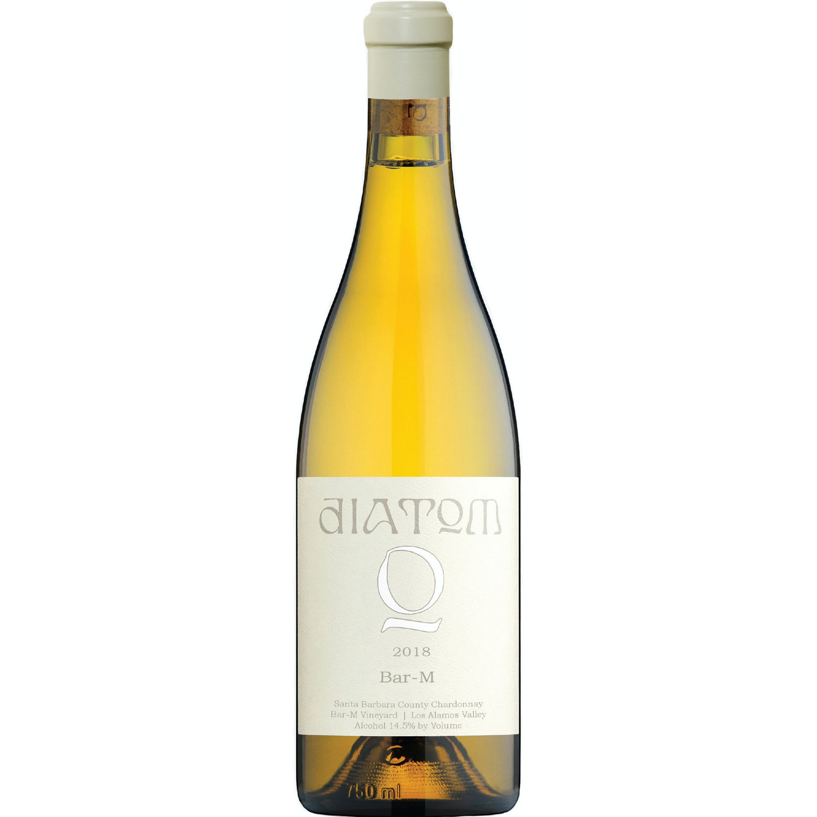 2018, Diatom Q Bar-M, Chardonnay, Santa Barbara County, Central Coast, California, 14.5% Alc, CTnr RP93, A3,Sw2,Sm2,C4,I3