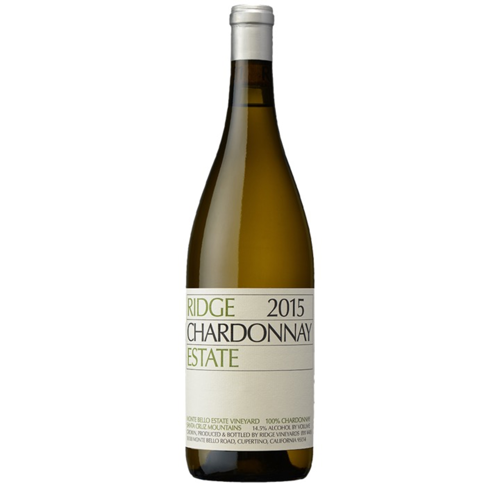 2015, Ridge Monte Bello, Chardonnay, Santa Cruz Mountains, San Francisco Bay, California, 14.5% Alc, RP92, A2,Sw3,Sm4,C4,I4