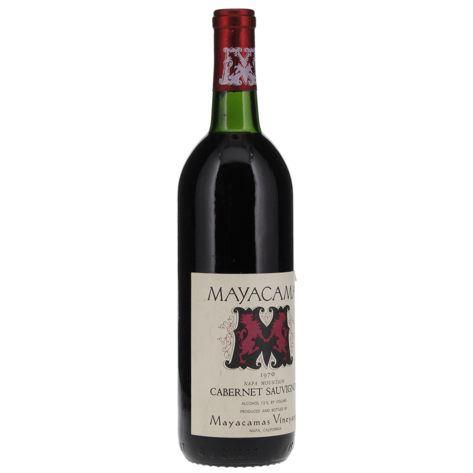 1970, Mayacamas, Cabernet Sauvignon, Mt. Veeder, Napa Valley, California,13% Alc, CT93.6, T1,Sw1,Sm5,C5,I3