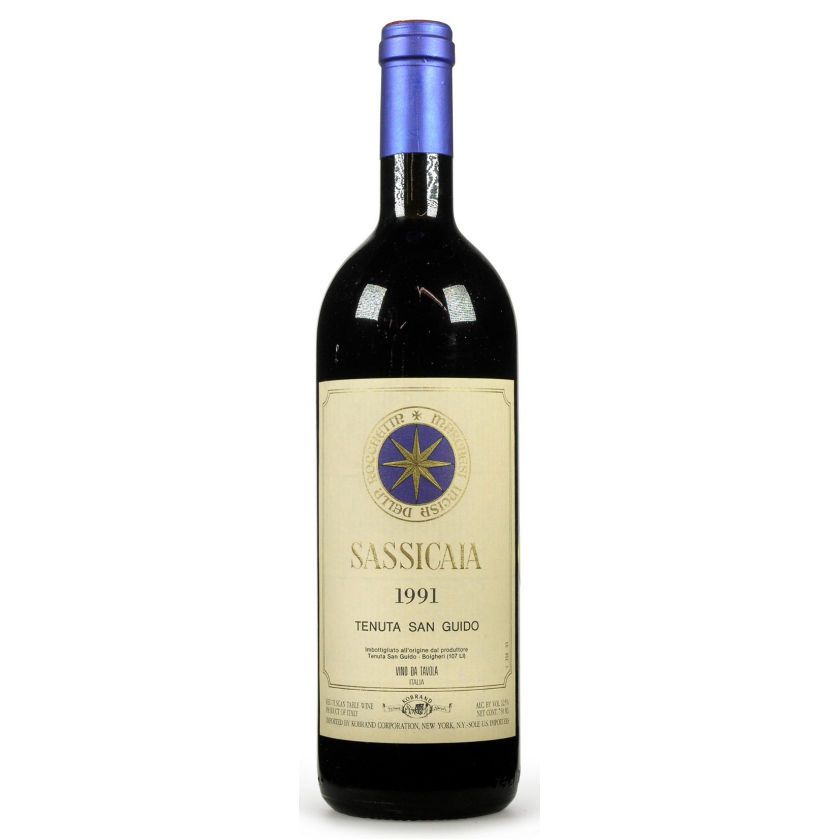 1991, Sassicaia by Tenuta San Guido, Super Tuscan, Toscana IGT, Tuscany, Italy, 14% Alc, CT