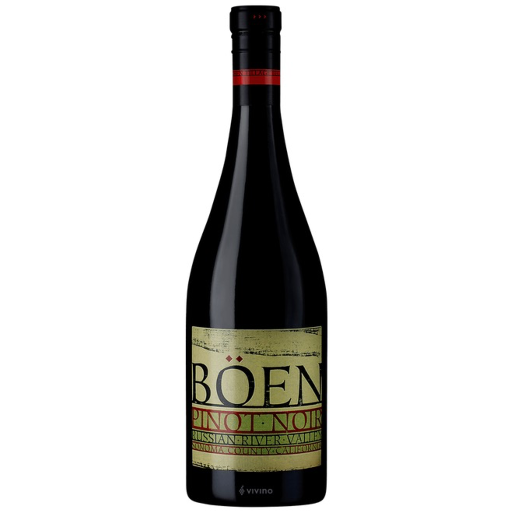 2020, Boen, Pinot Noir, Russian River Valley, Sonoma County, California, 14.9% Alc, CT, T1,Sw2,Sm3,C3,I4