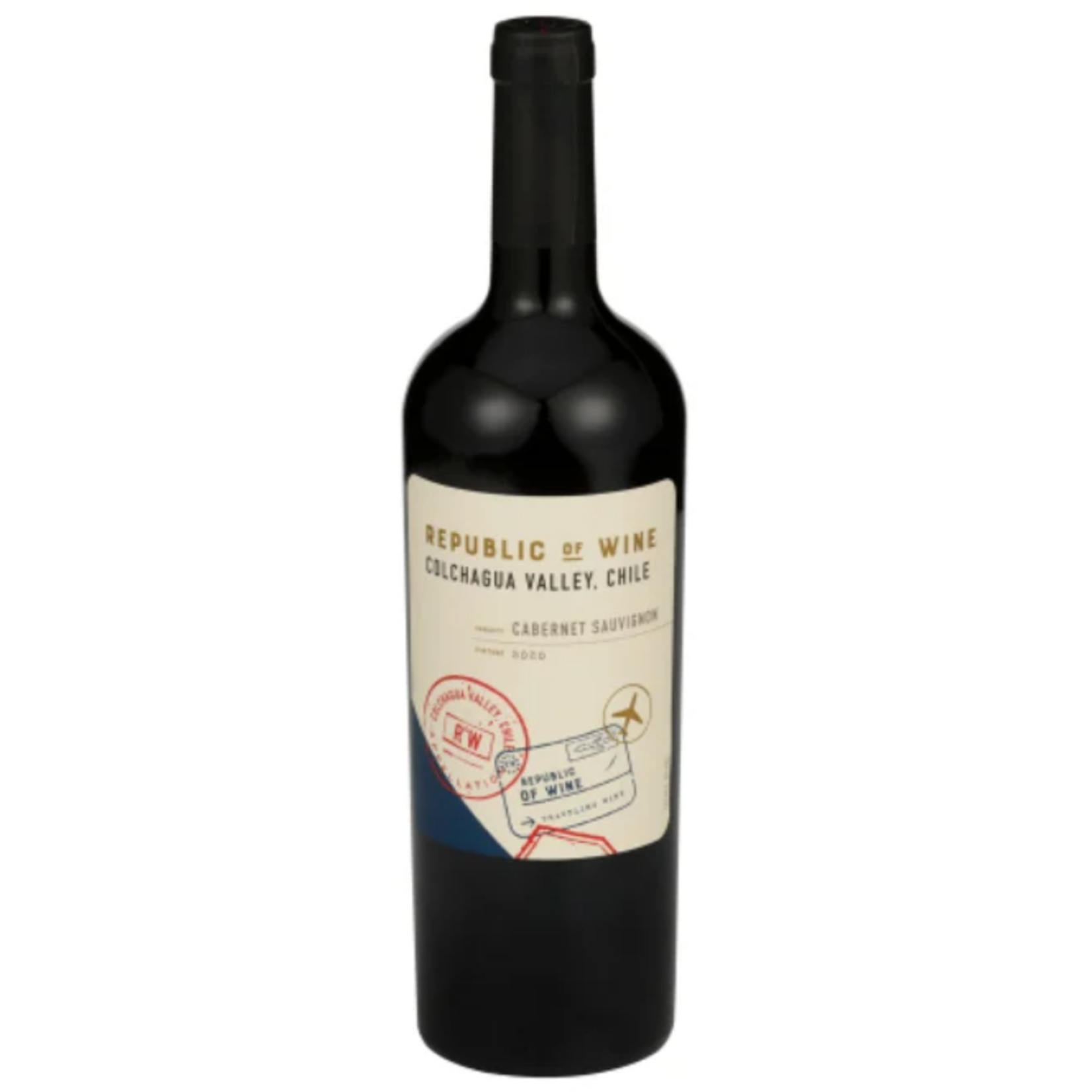 2021, Republic of Wine, Cabernet Sauvignon, Multi-AVA, Colchagua Valley, Chile, 13.5% Alc, CTnr