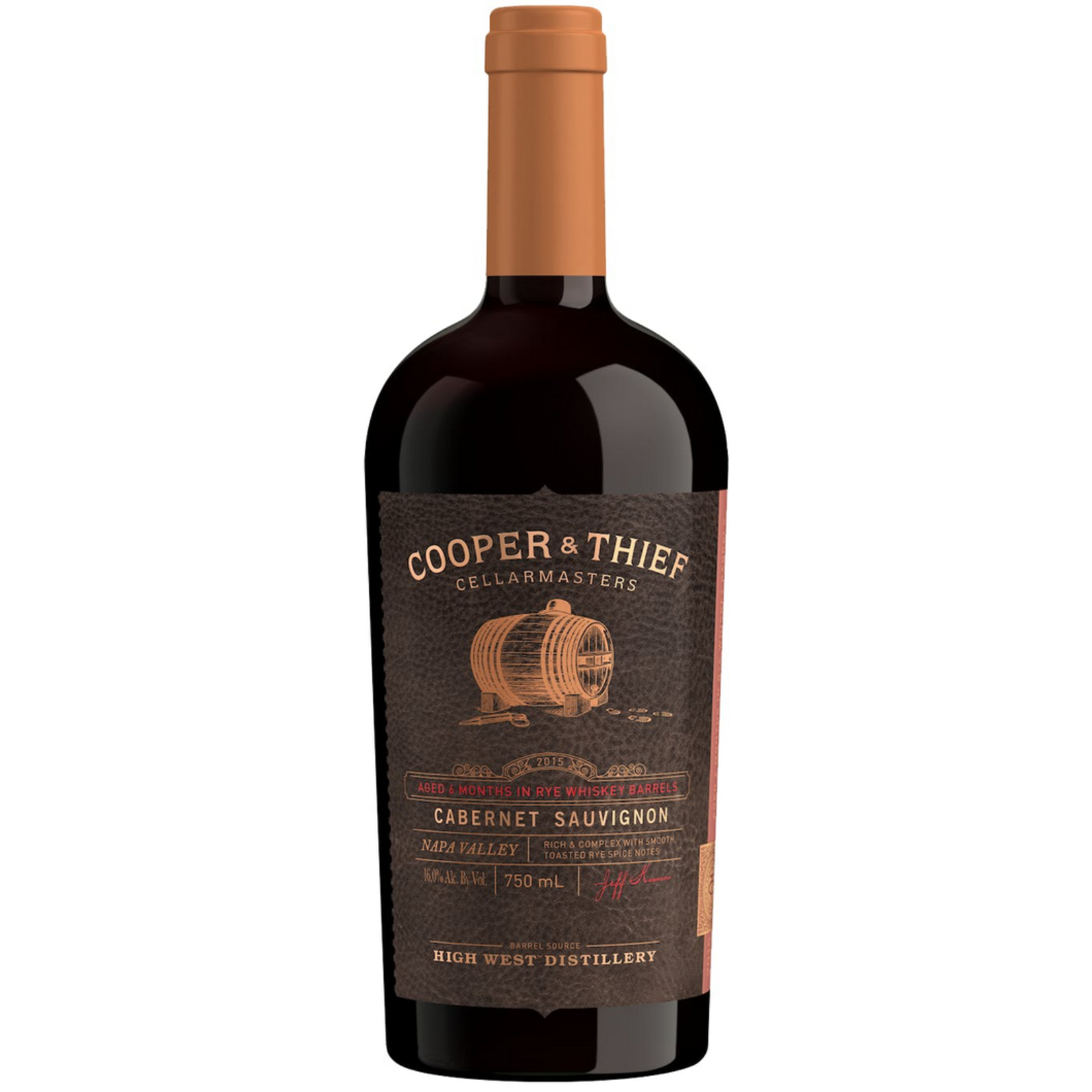 2015, Cooper & Thief Cellarmasters, Bourbon Barrel Aged Cabernet Sauvignon, Napa Valley, Napa, California, 16% Alc, CT91, T1,Sw4,Sm4,C2,I3