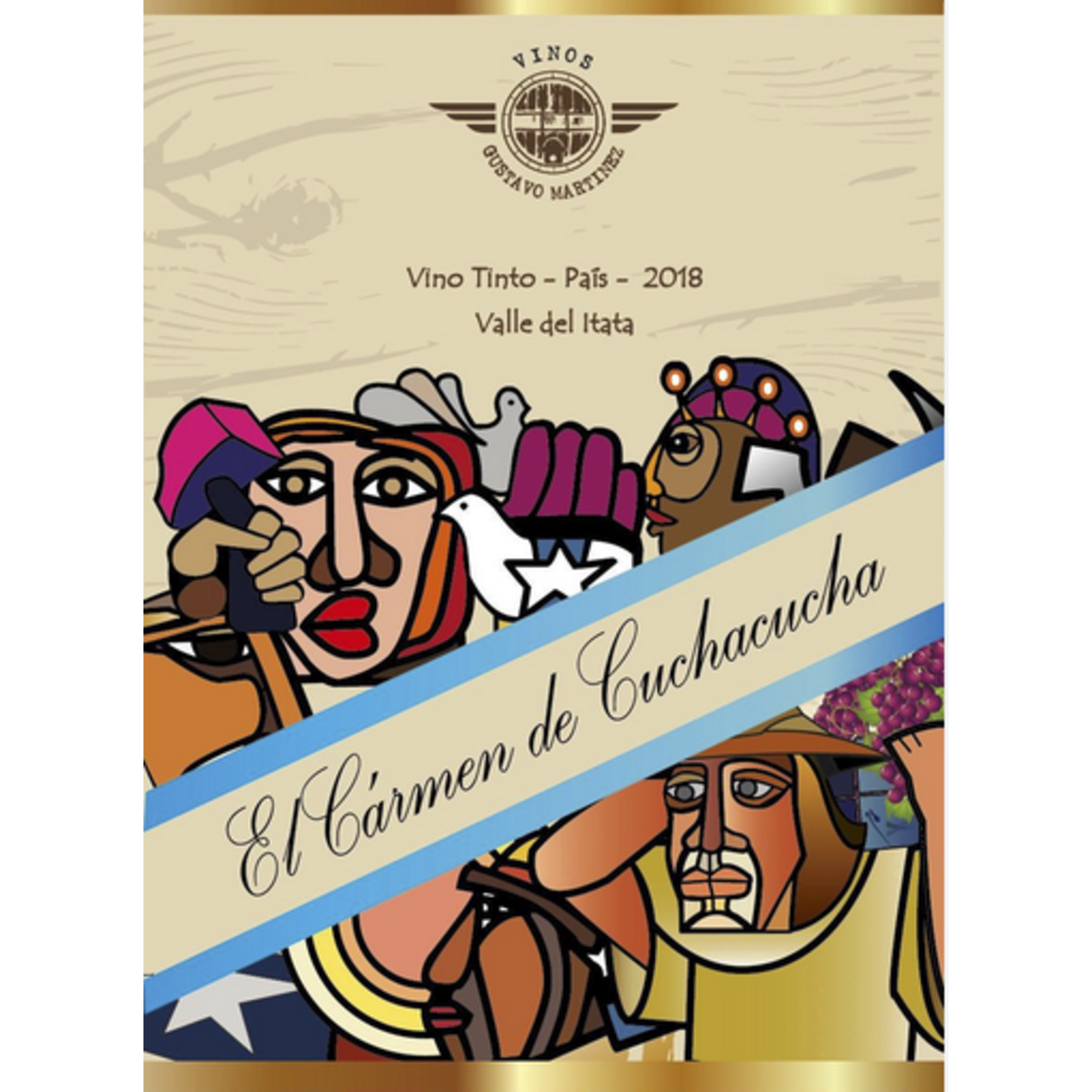 2019, El Carmen de Chucacucha by Gustavo Martinez, Pais, Secano Interior, Maule Valley, Chile, 13.6% Alc, CTnr