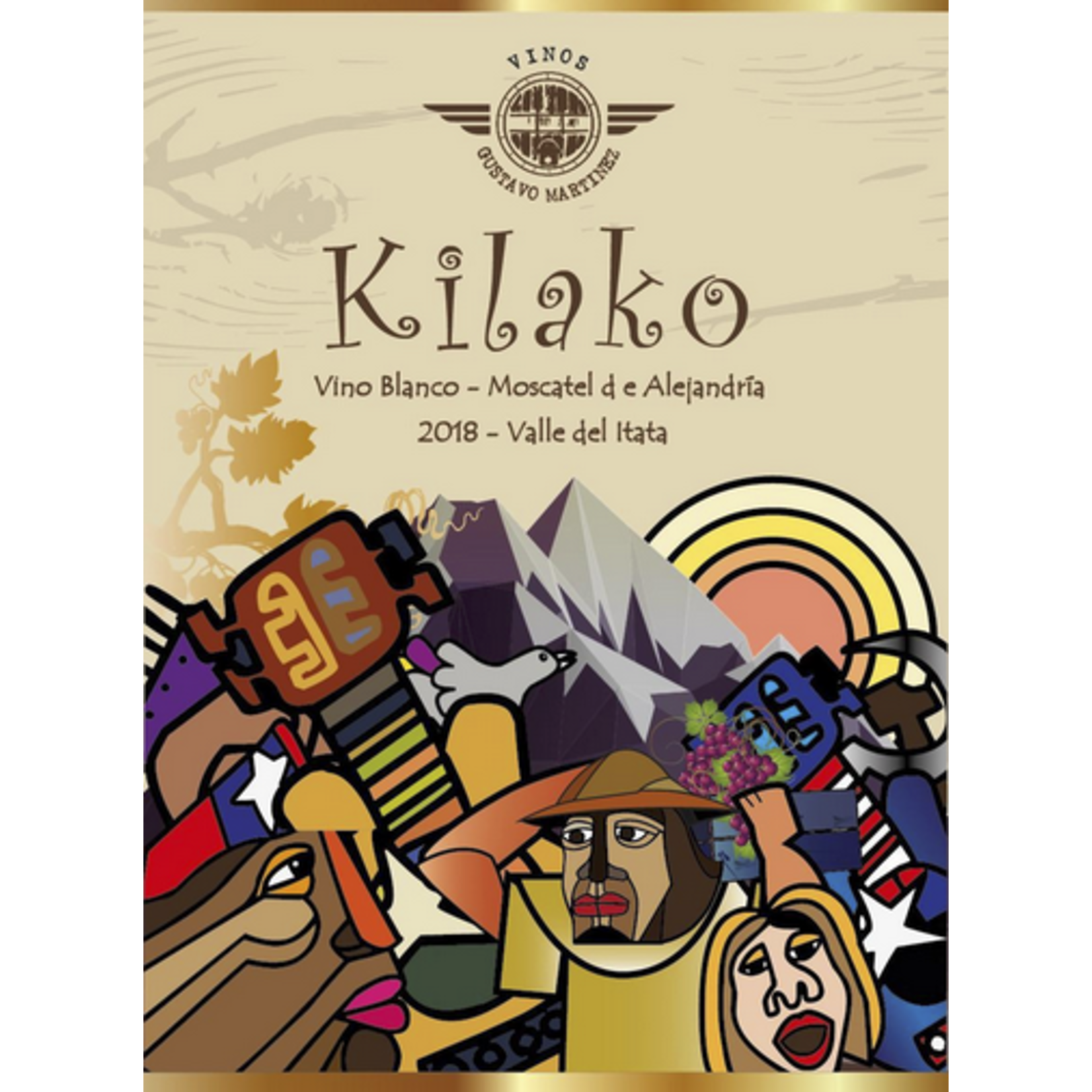 2020, Kilako by Gustavo Martinez Pet-Nat, Moscatel Muscat of Alexandria, Vallee del Itata, Southern Chile, Chile, 12.9% Alc, CTnr