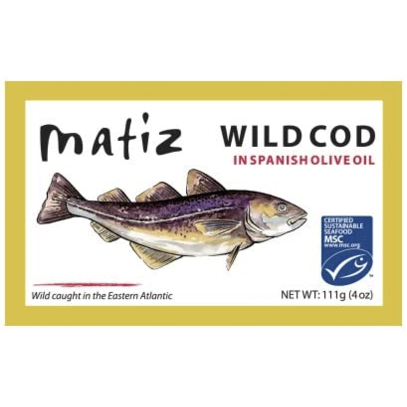 Matiz ~ Wild Cod in Spanish Olive Oil 4oz