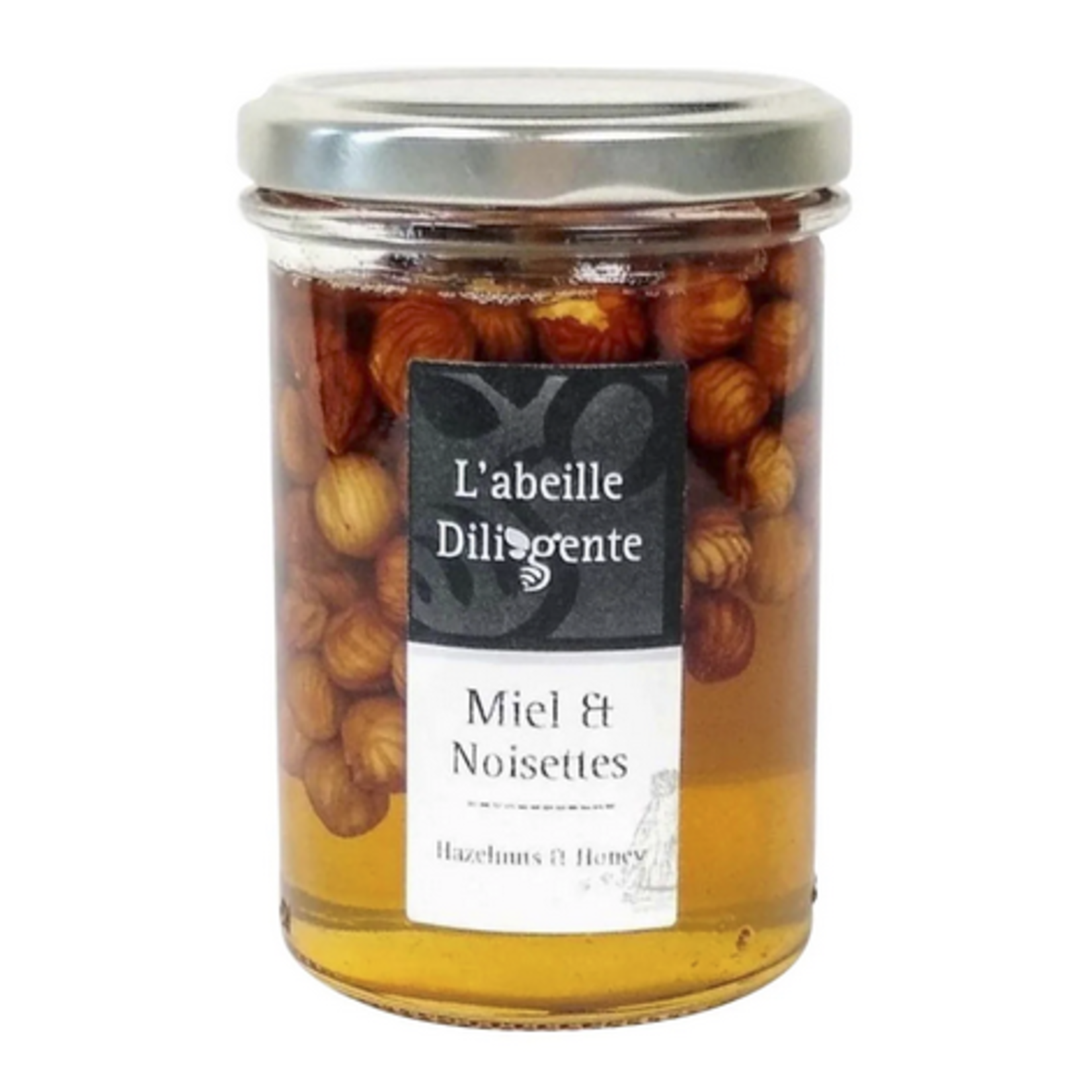 L'abeille Diligente ~ Hazelnuts in Honey, Noisettes au Miel D'Acacia 8.8oz (24% Hazelnuts)