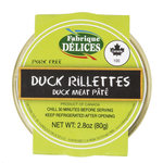 Fabrique Delices ~ Duck Rillettes, Duck Meat Pate, 2.8oz (Pork Free)