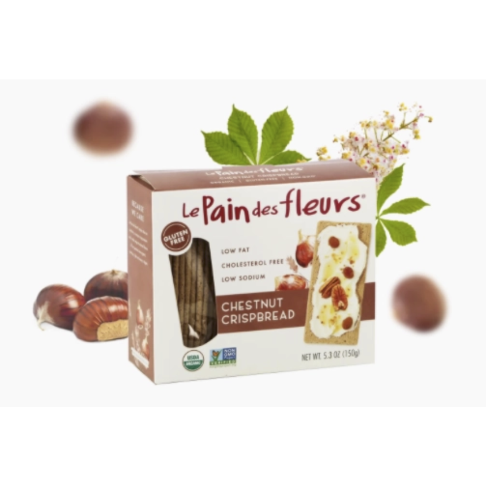 Le Pain des Fleurs ~ Chestnut Crispbread Crackers (Gluten Free) 5.3oz