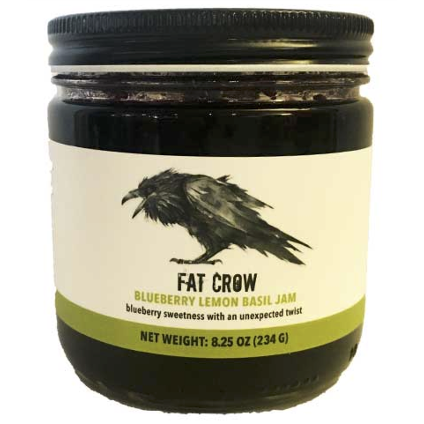 Fat Crow ~ Blueberry Lemon Basil Jam, 8.25oz